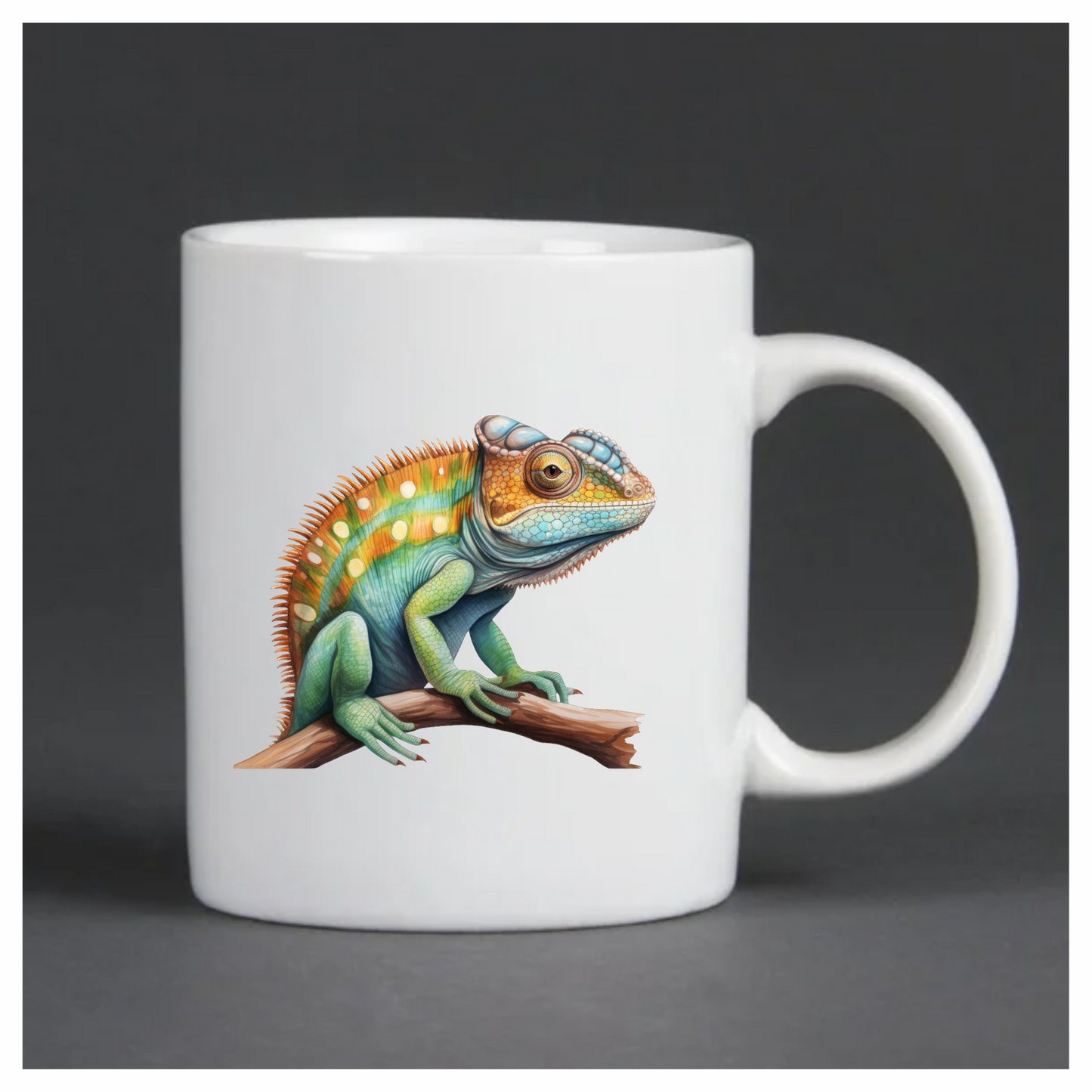 Chameleon Green Reptile Branch Vinyl Sticker Decal