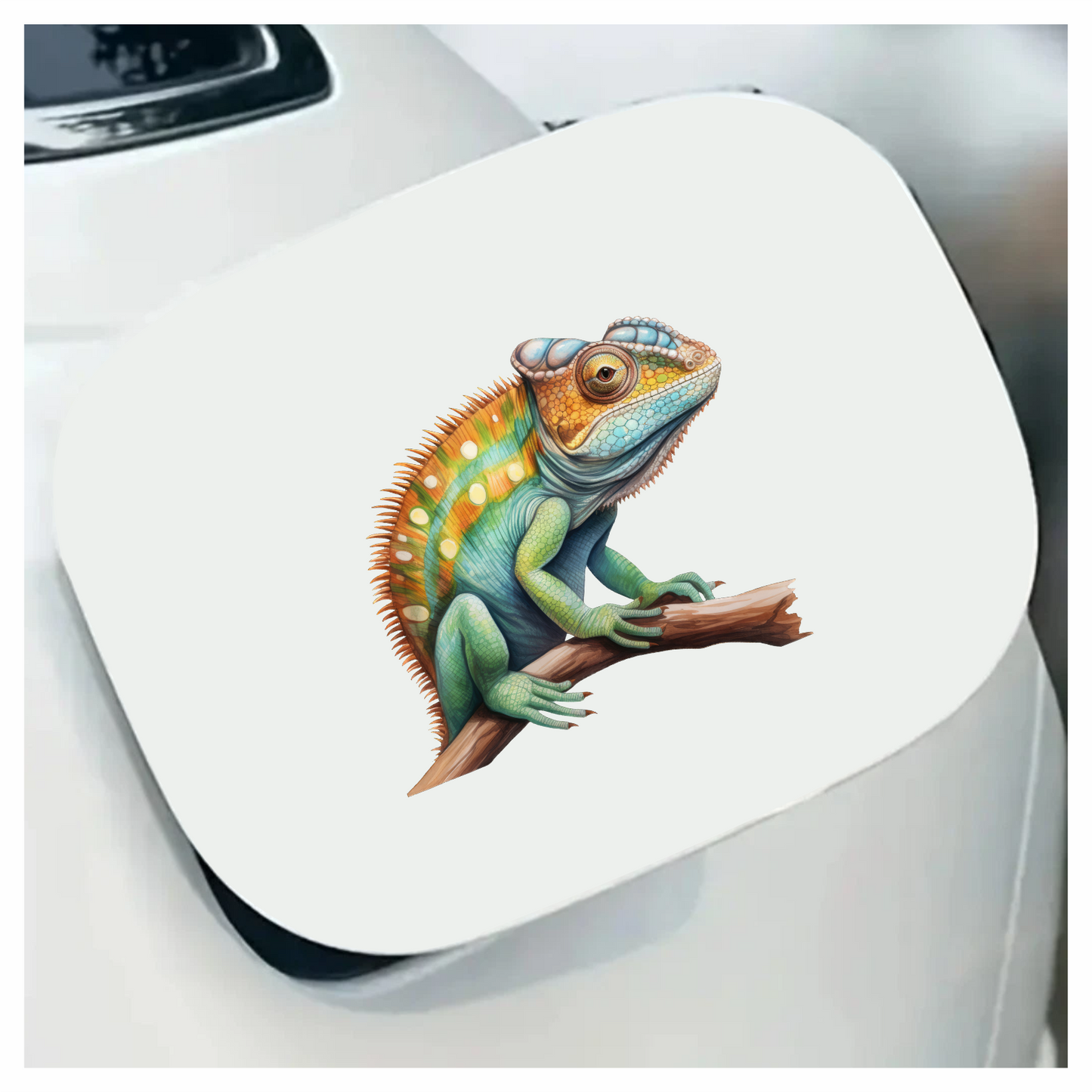 Chameleon Green Reptile Branch Vinyl Sticker Decal