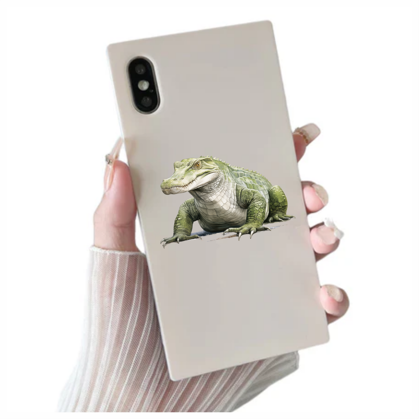 Green Alligator Reptile Scales Strong Vinyl Sticker Decal