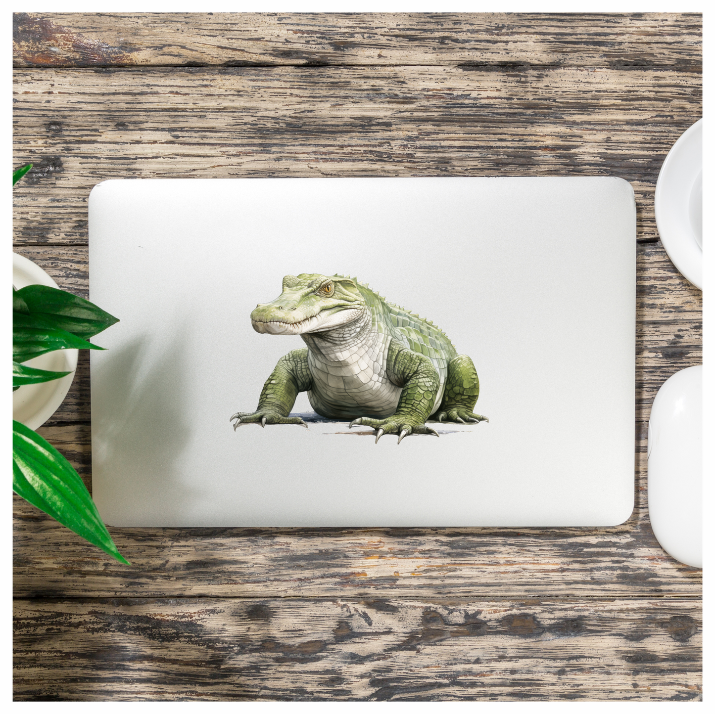 Green Alligator Reptile Scales Strong Vinyl Sticker Decal