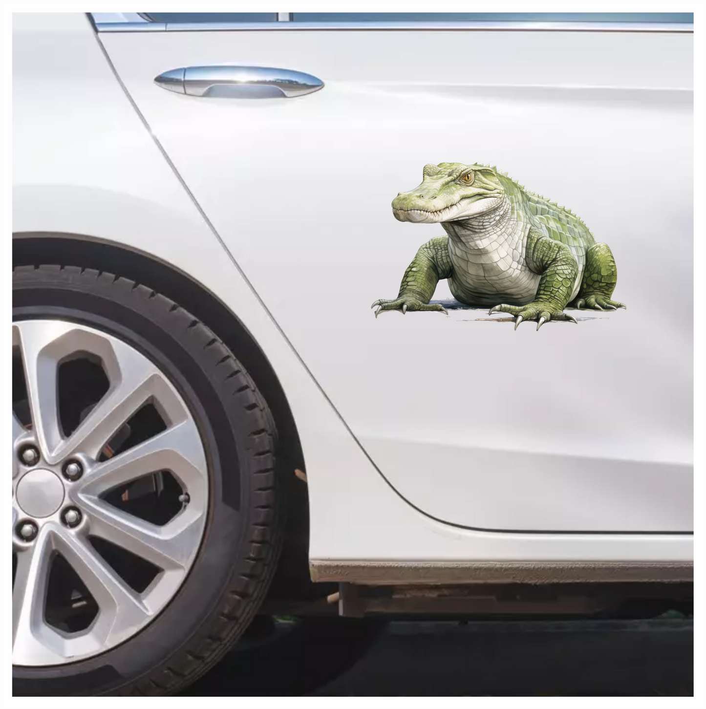 Green Alligator Reptile Scales Strong Vinyl Sticker Decal