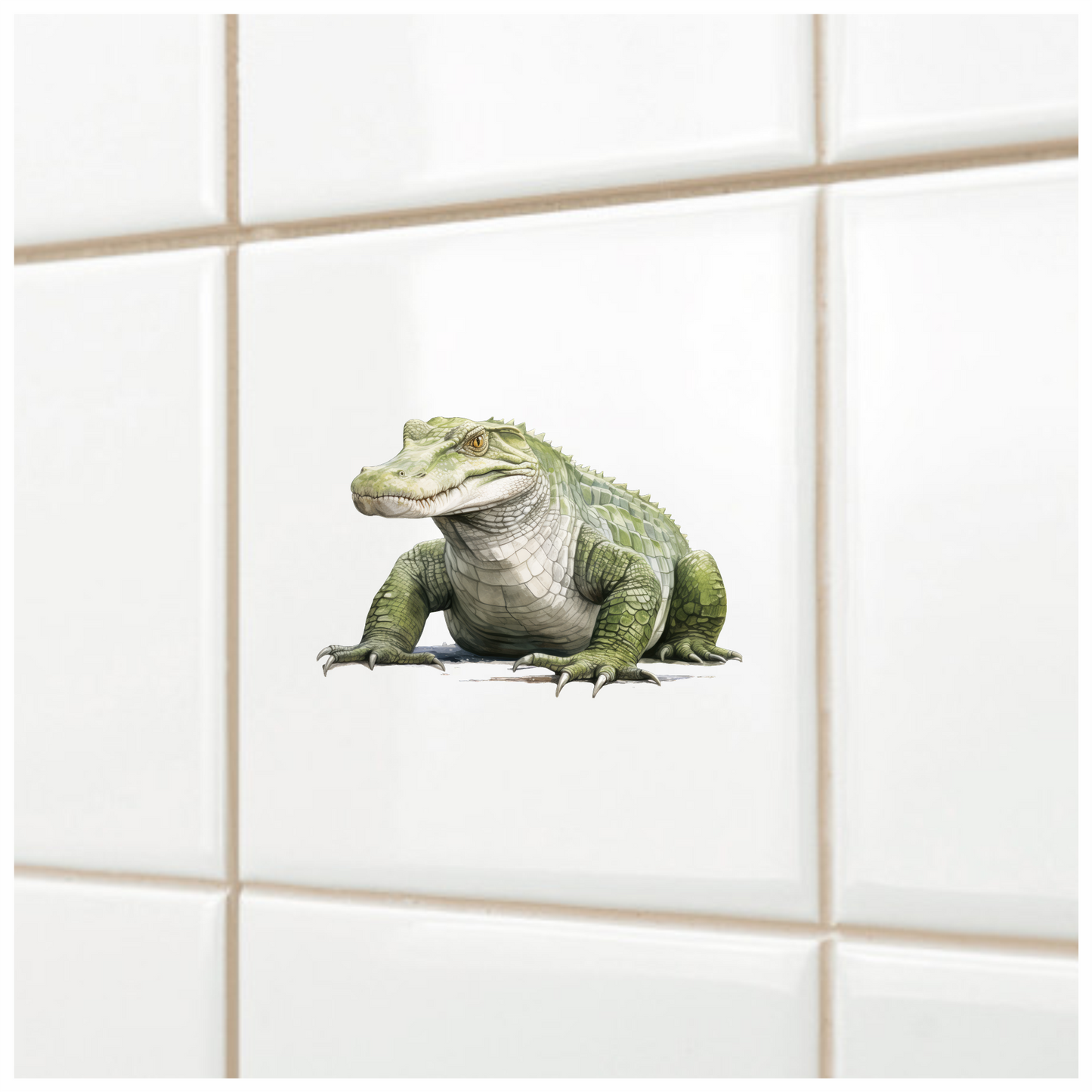 Green Alligator Reptile Scales Strong Vinyl Sticker Decal