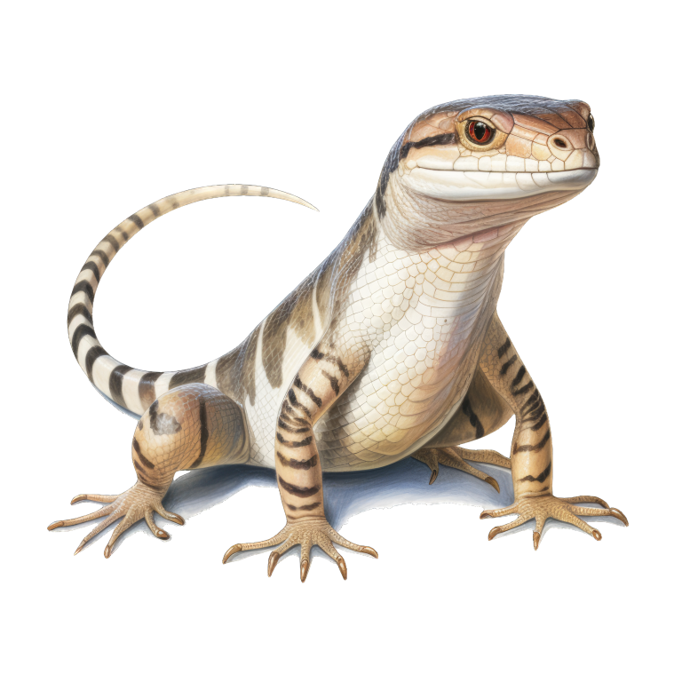 Lizard Tan Blue Stripes Reptile Skink Vinyl Sticker Decal