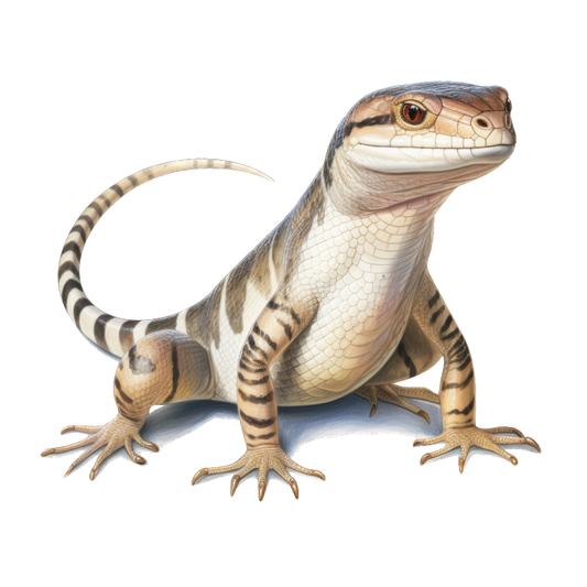 Lizard Tan Blue Stripes Reptile Skink Vinyl Sticker Decal