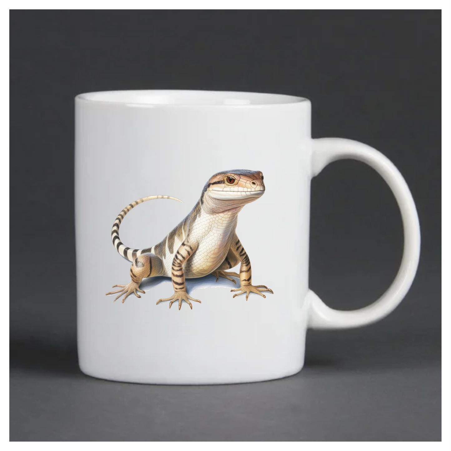 Lizard Tan Blue Stripes Reptile Skink Vinyl Sticker Decal