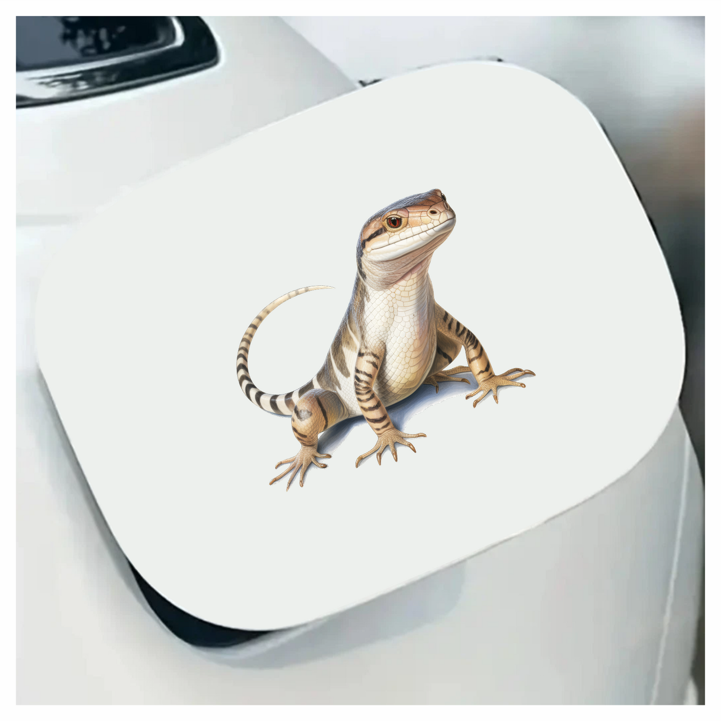 Lizard Tan Blue Stripes Reptile Skink Vinyl Sticker Decal