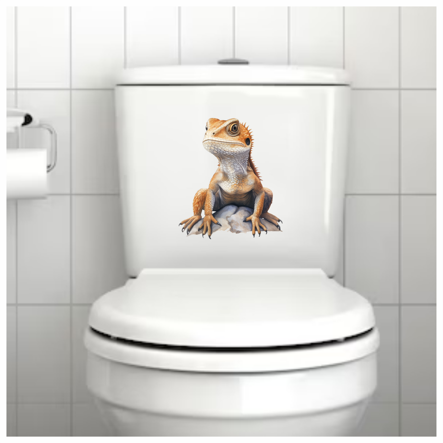 Bearded Dragon Orange Rock Vinyl Sticker Decal