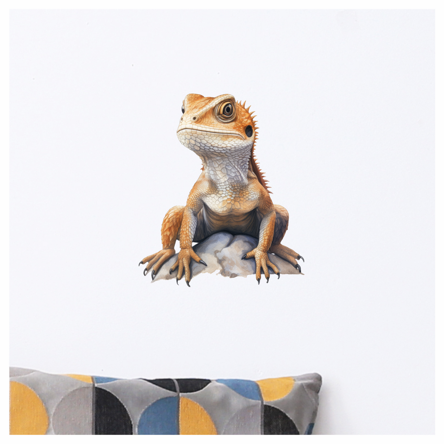 Bearded Dragon Orange Rock Vinyl Sticker Decal