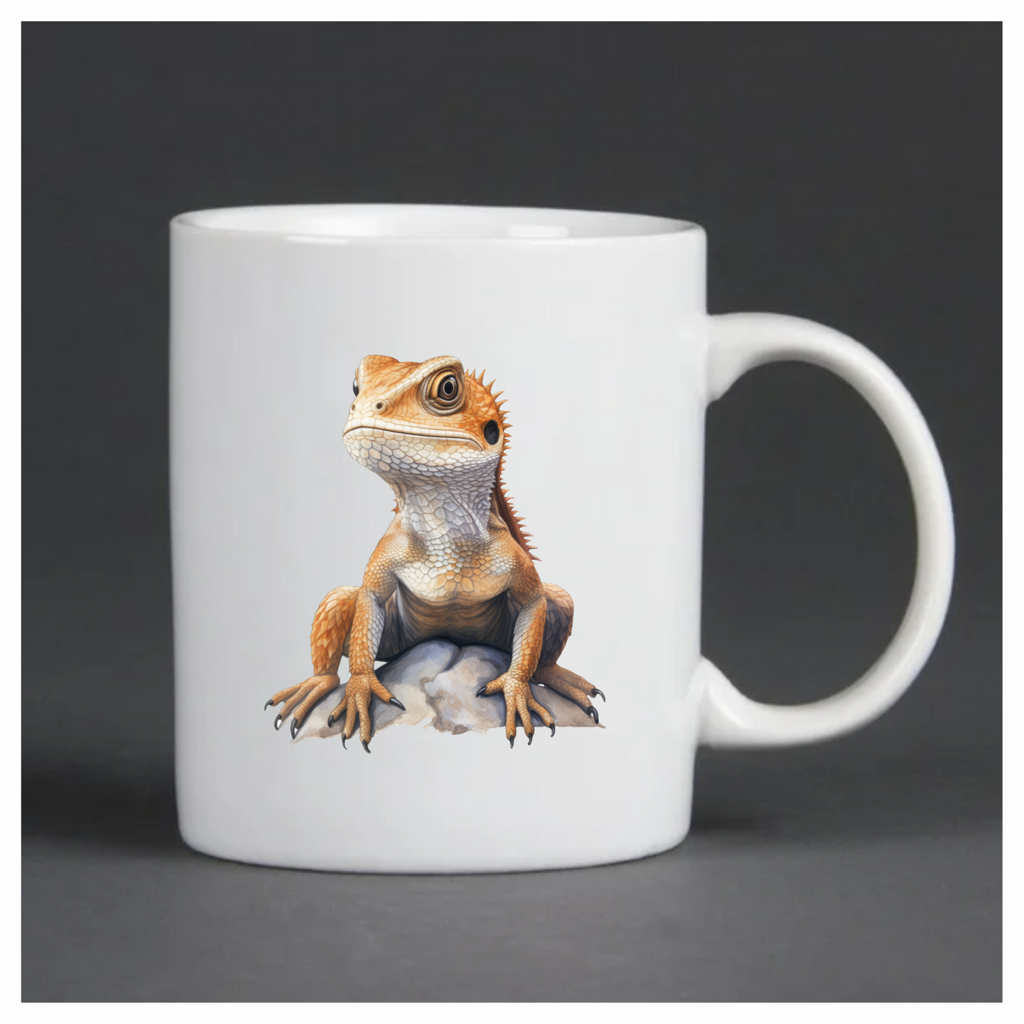 Bearded Dragon Orange Rock Vinyl Sticker Decal