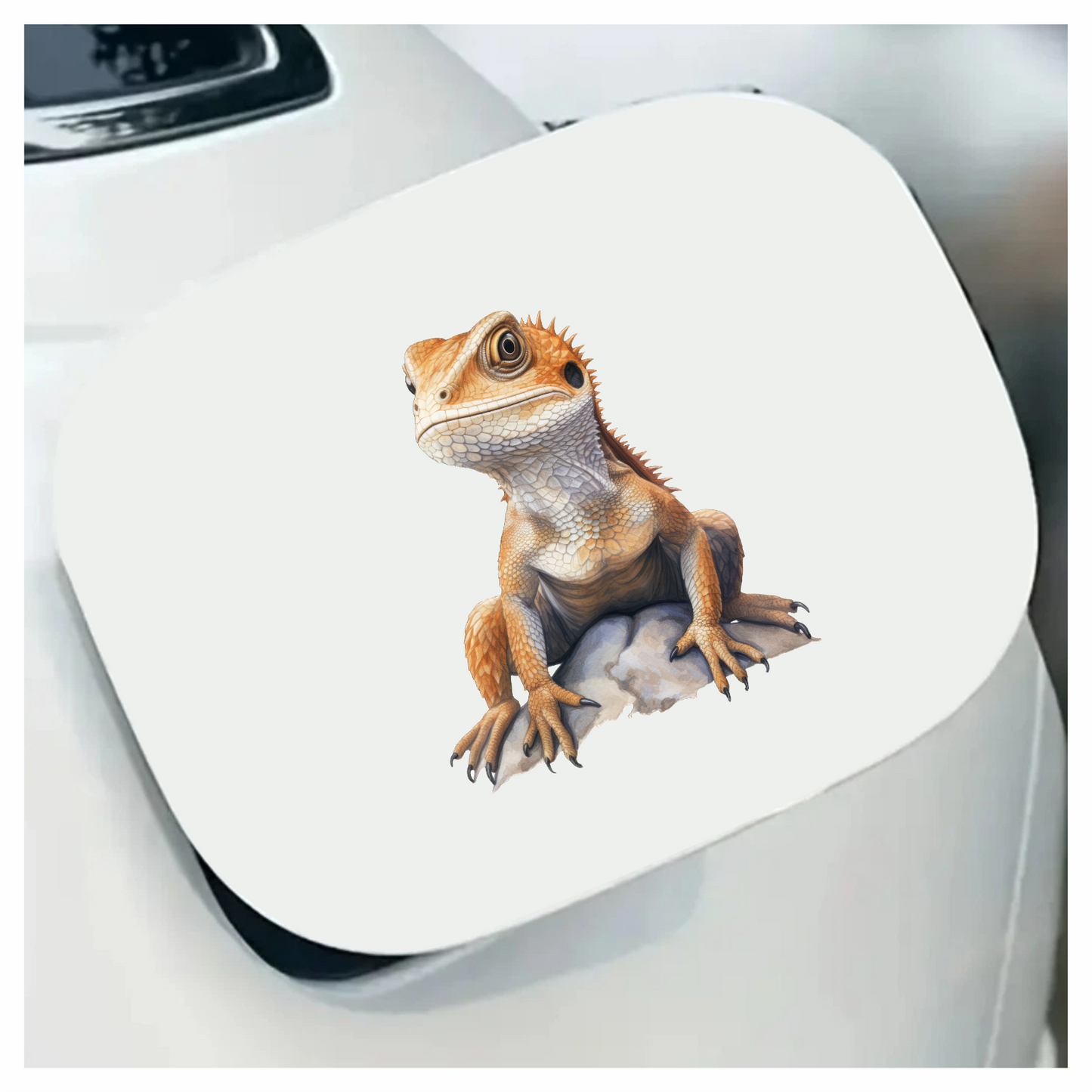 Bearded Dragon Orange Rock Vinyl Sticker Decal
