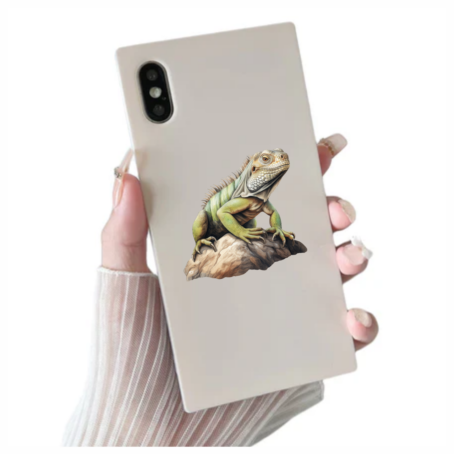 Iguana Green Rock Reptile Scales Texture Vinyl Sticker Decal
