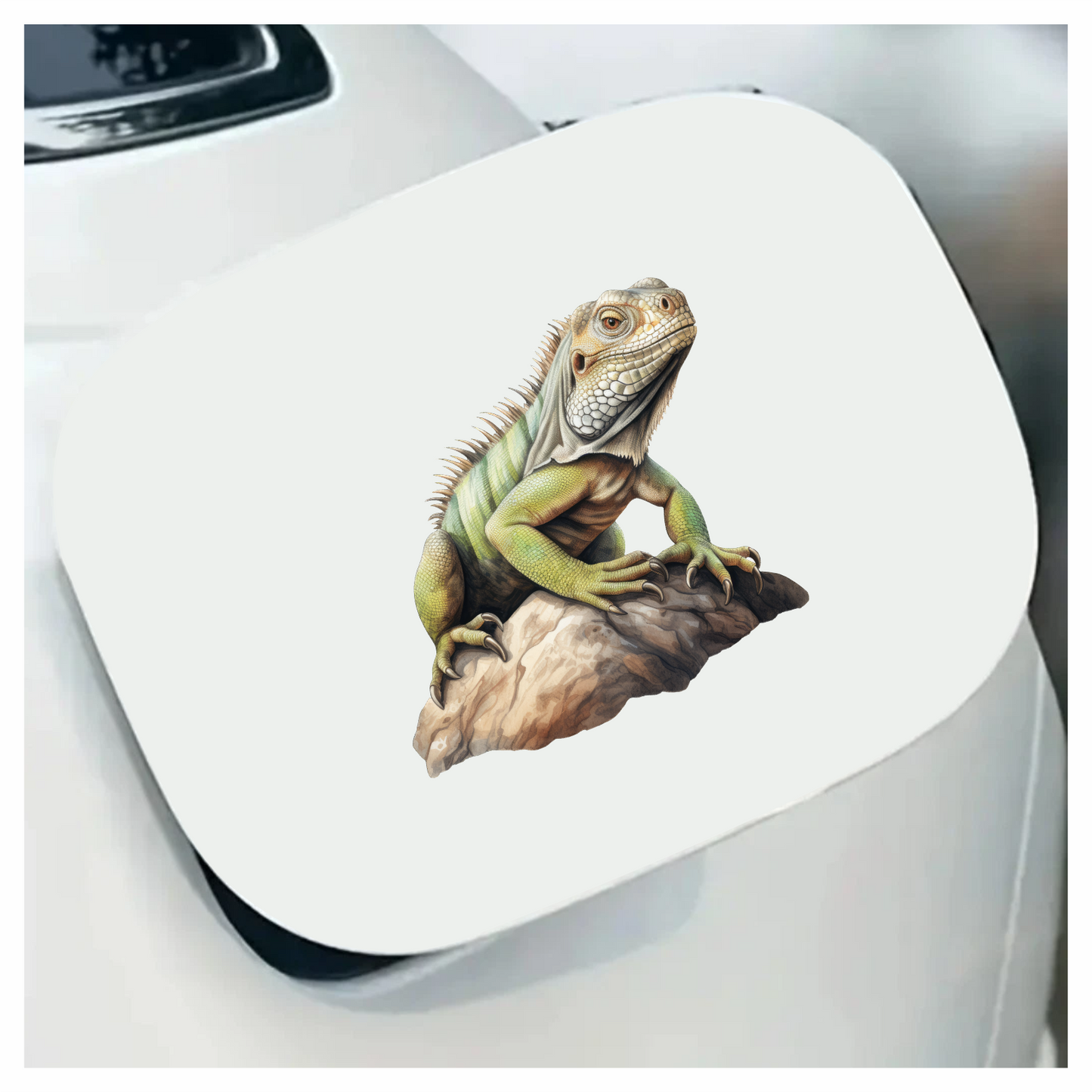 Iguana Green Rock Reptile Scales Texture Vinyl Sticker Decal