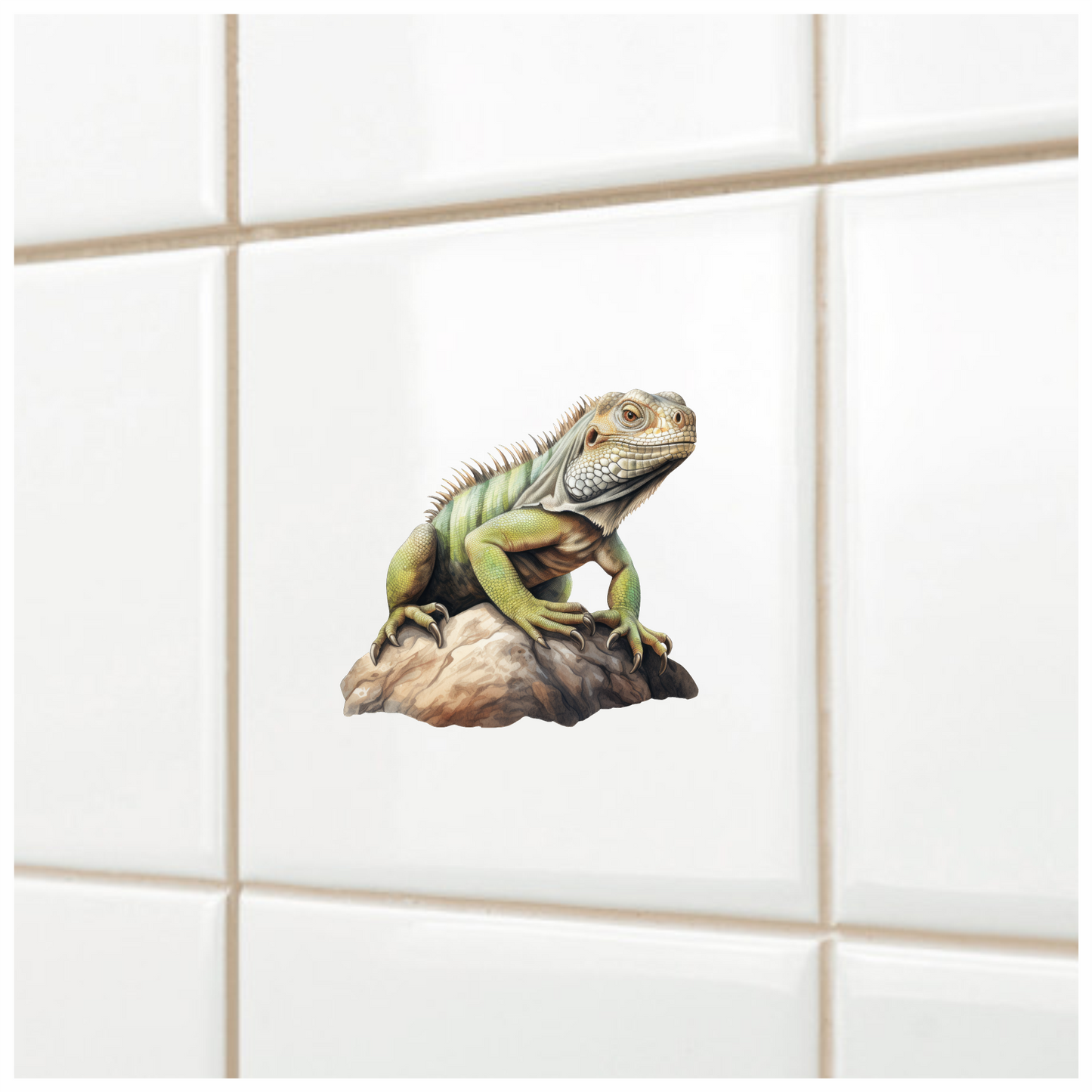 Iguana Green Rock Reptile Scales Texture Vinyl Sticker Decal