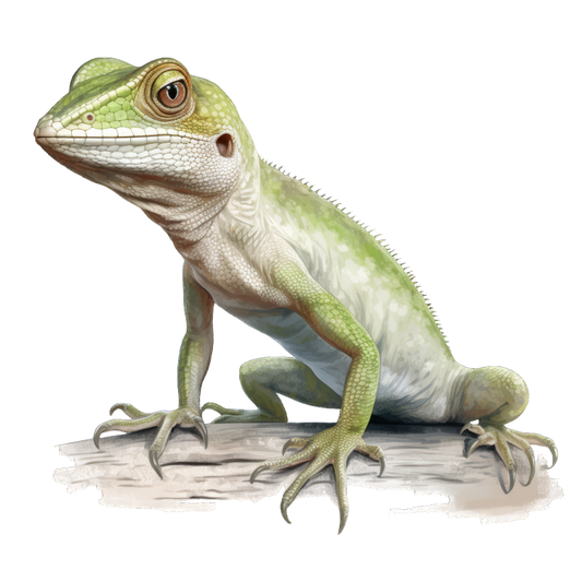 Green Lizard Reptile Branch Vinyl Sticker Decal