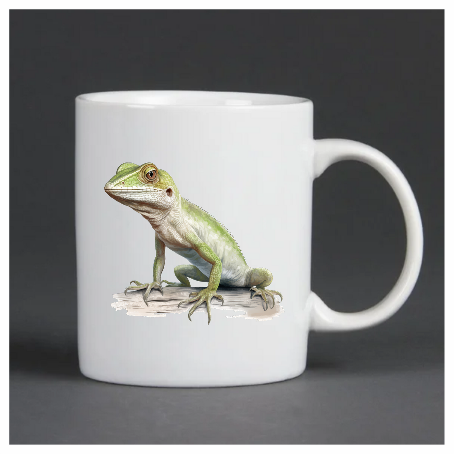Green Lizard Reptile Branch Vinyl Sticker Decal