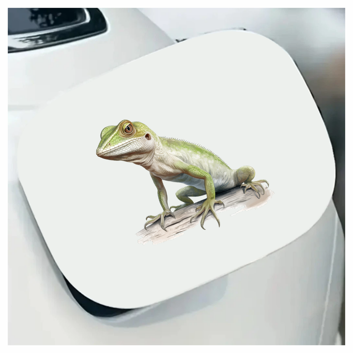 Green Lizard Reptile Branch Vinyl Sticker Decal