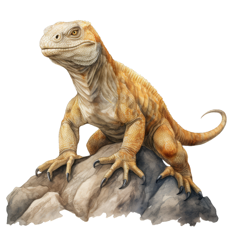 Iguana Brown Rock Vinyl Sticker Decal