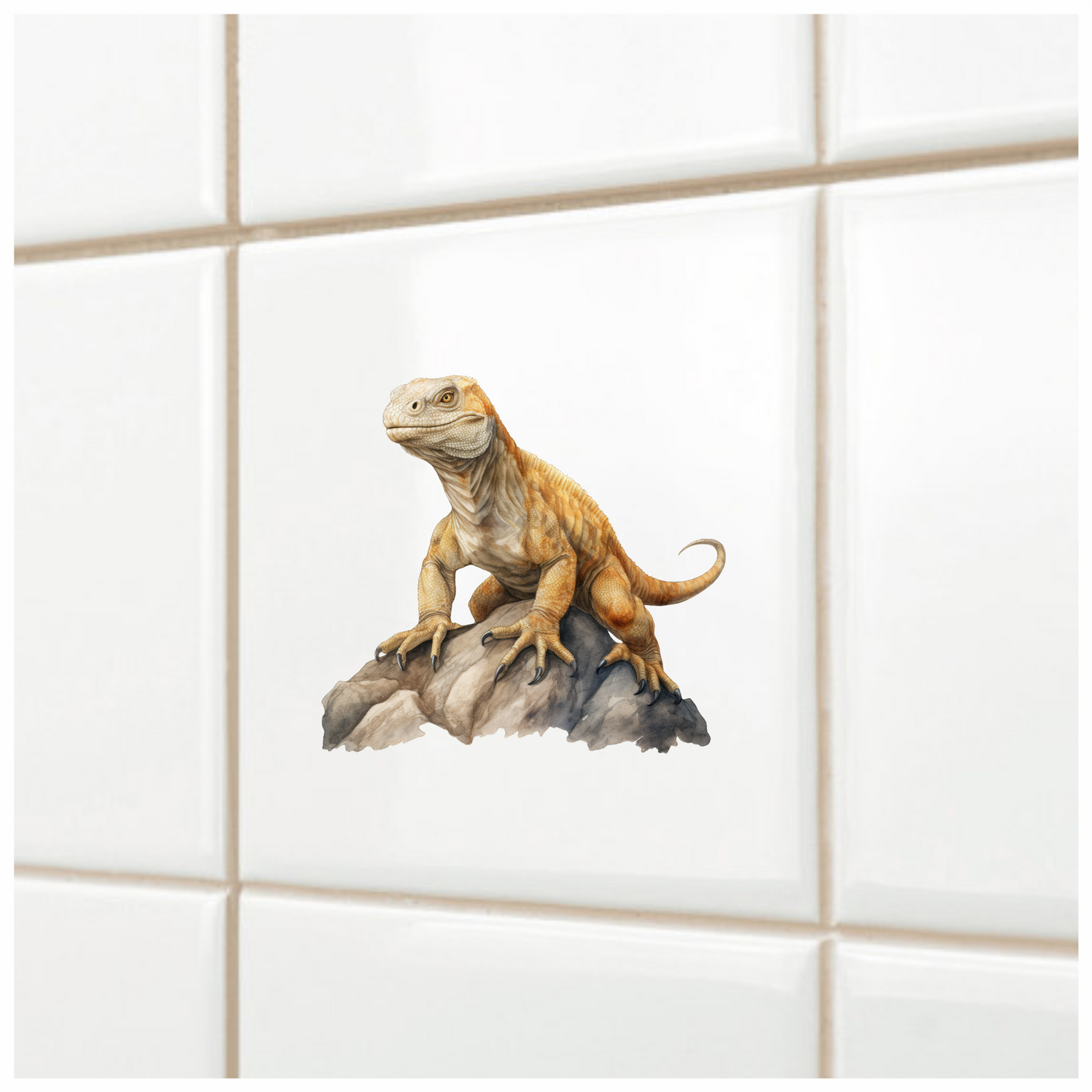Iguana Brown Rock Vinyl Sticker Decal