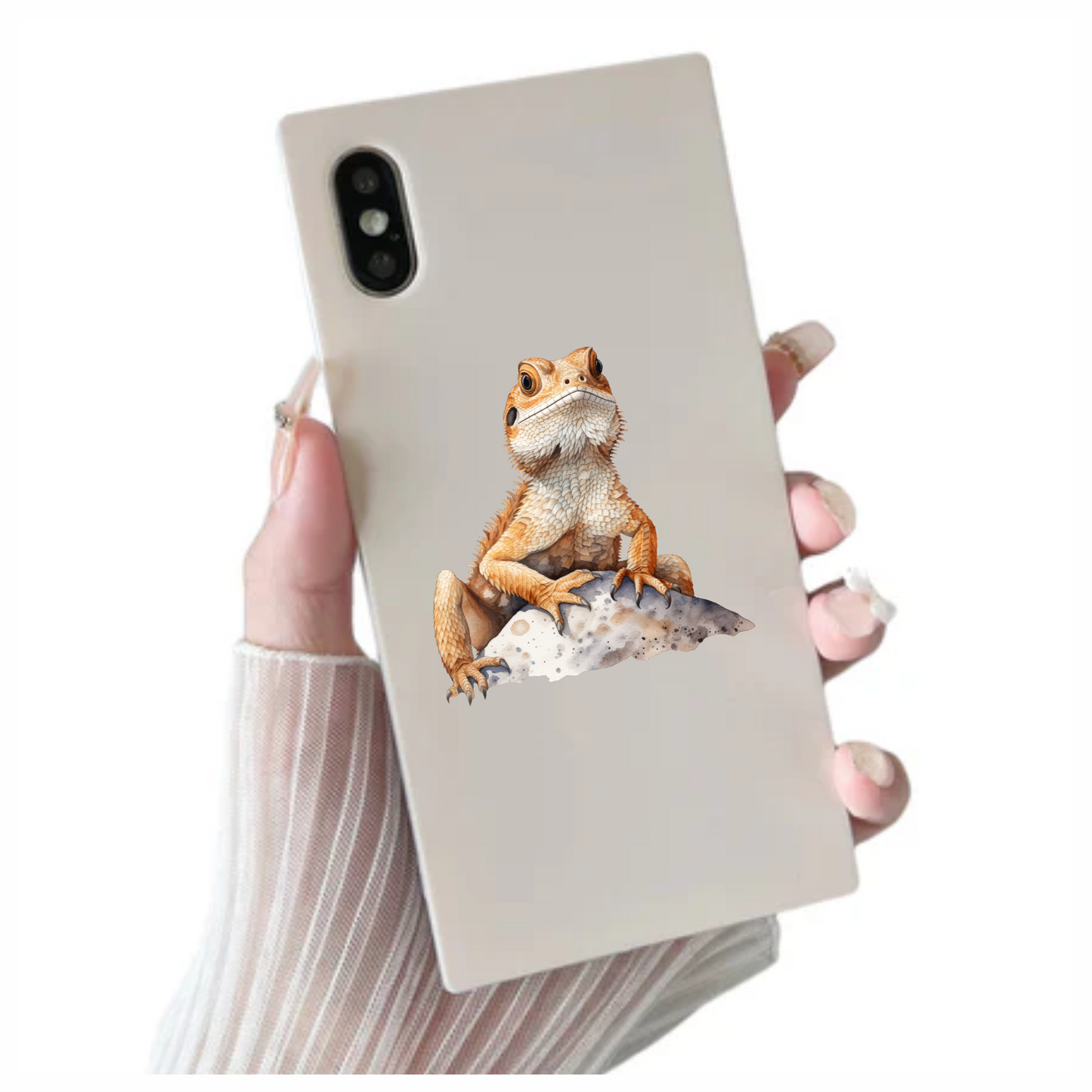 Bearded Dragon Orange Rock Vinyl Sticker Decal