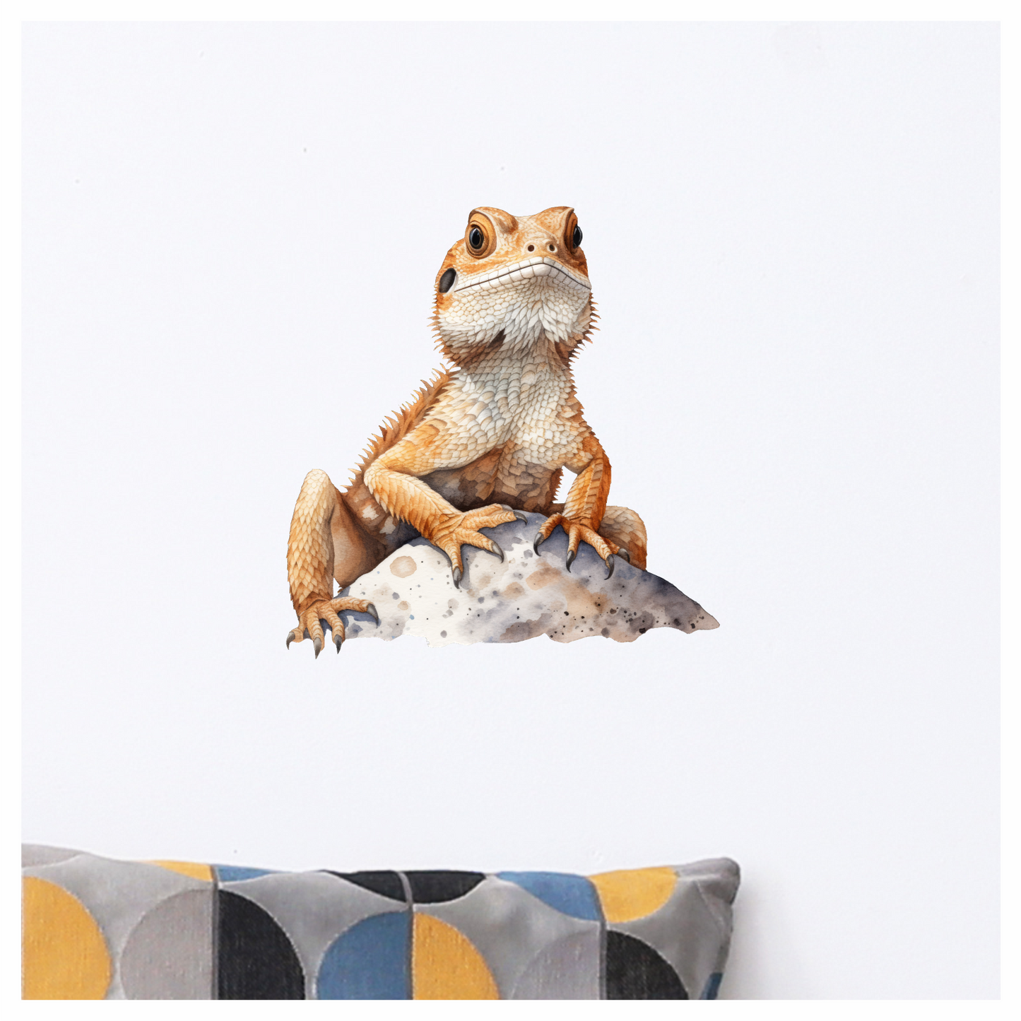 Bearded Dragon Orange Rock Vinyl Sticker Decal