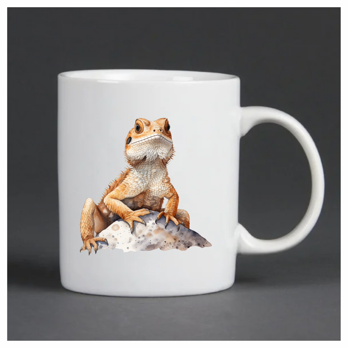 Bearded Dragon Orange Rock Vinyl Sticker Decal