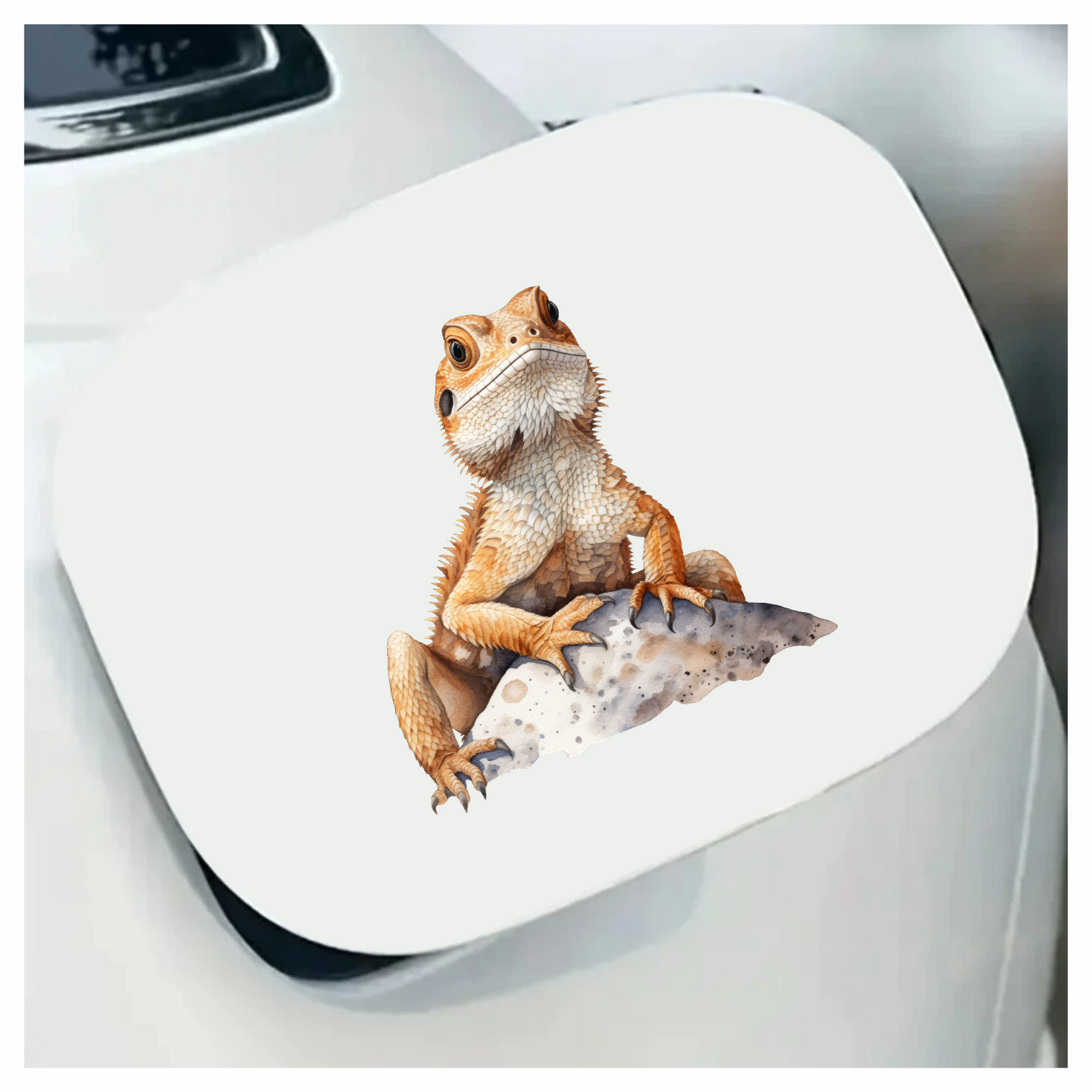 Bearded Dragon Orange Rock Vinyl Sticker Decal