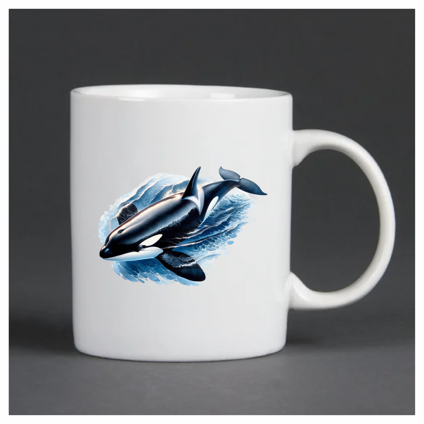 Orca Animal Blue Water Splash Vinyl Sticker Decal