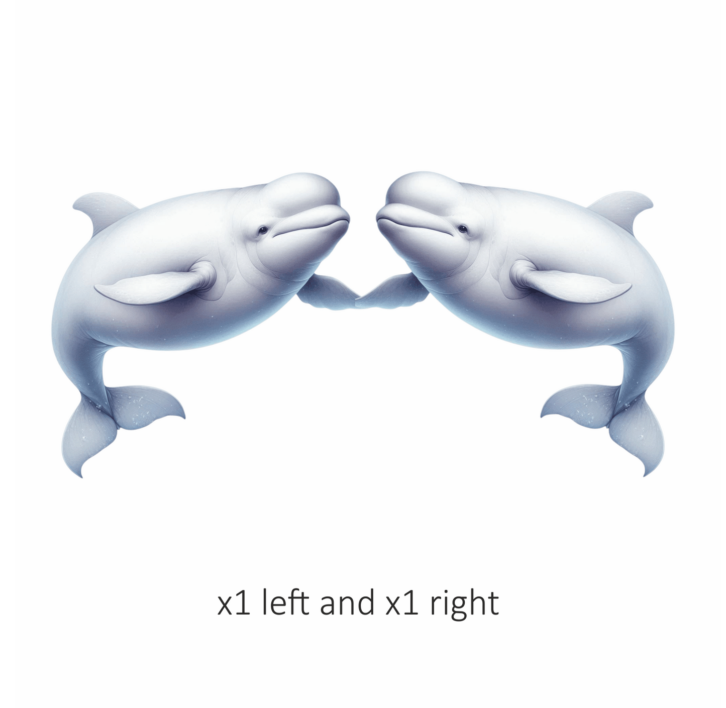 White Beluga Whale Swimming Vinyl Sticker Decal