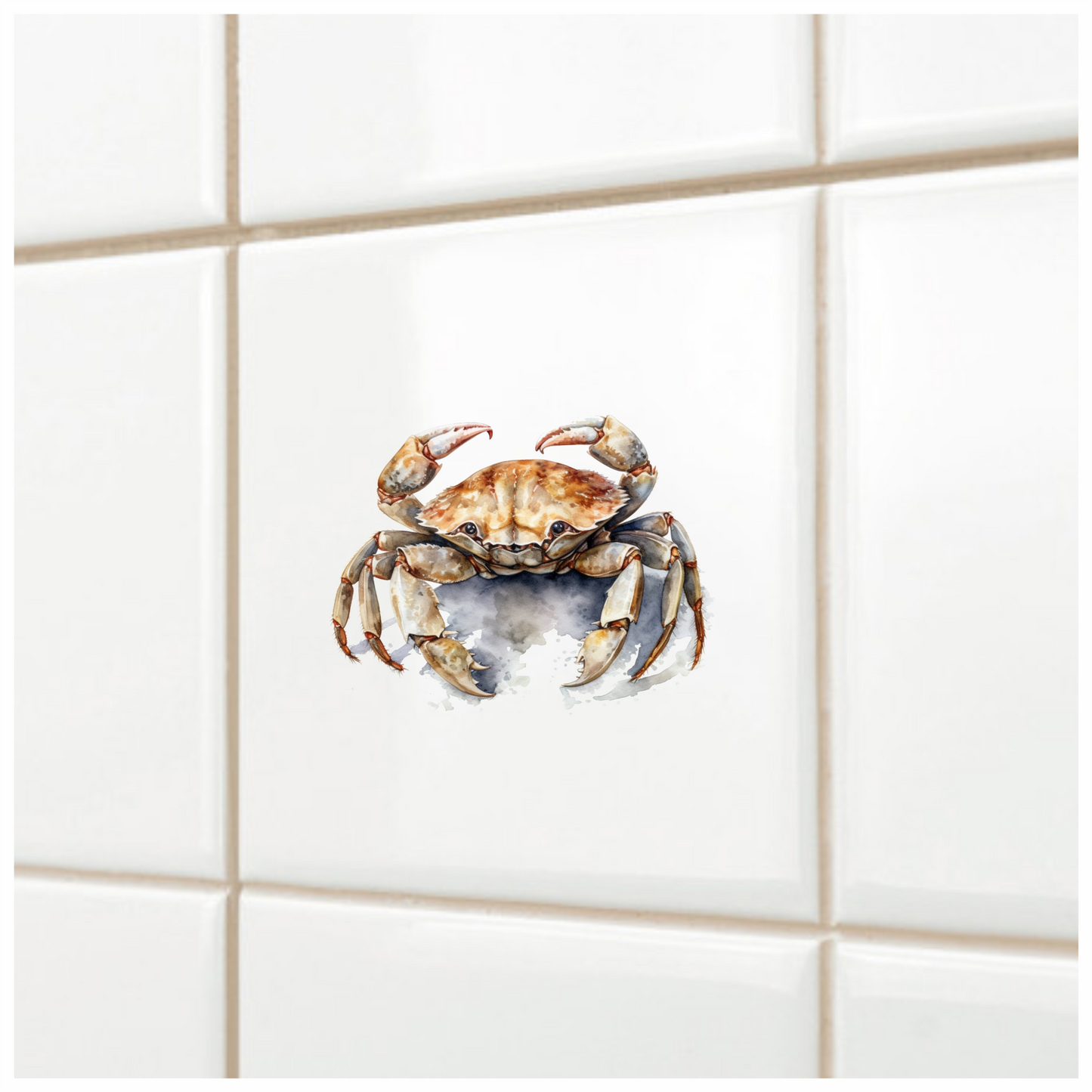 Crab Brown Animal Sea Vinyl Sticker Decal