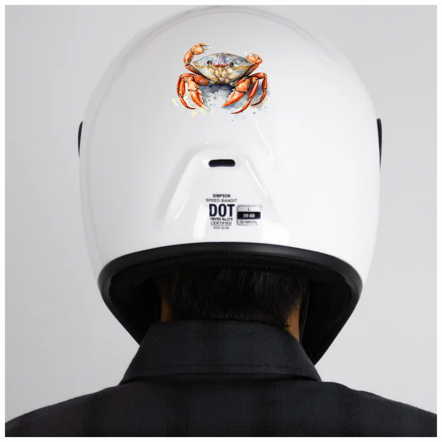 Crab Orange Watercolor Ocean Vinyl Sticker Decal