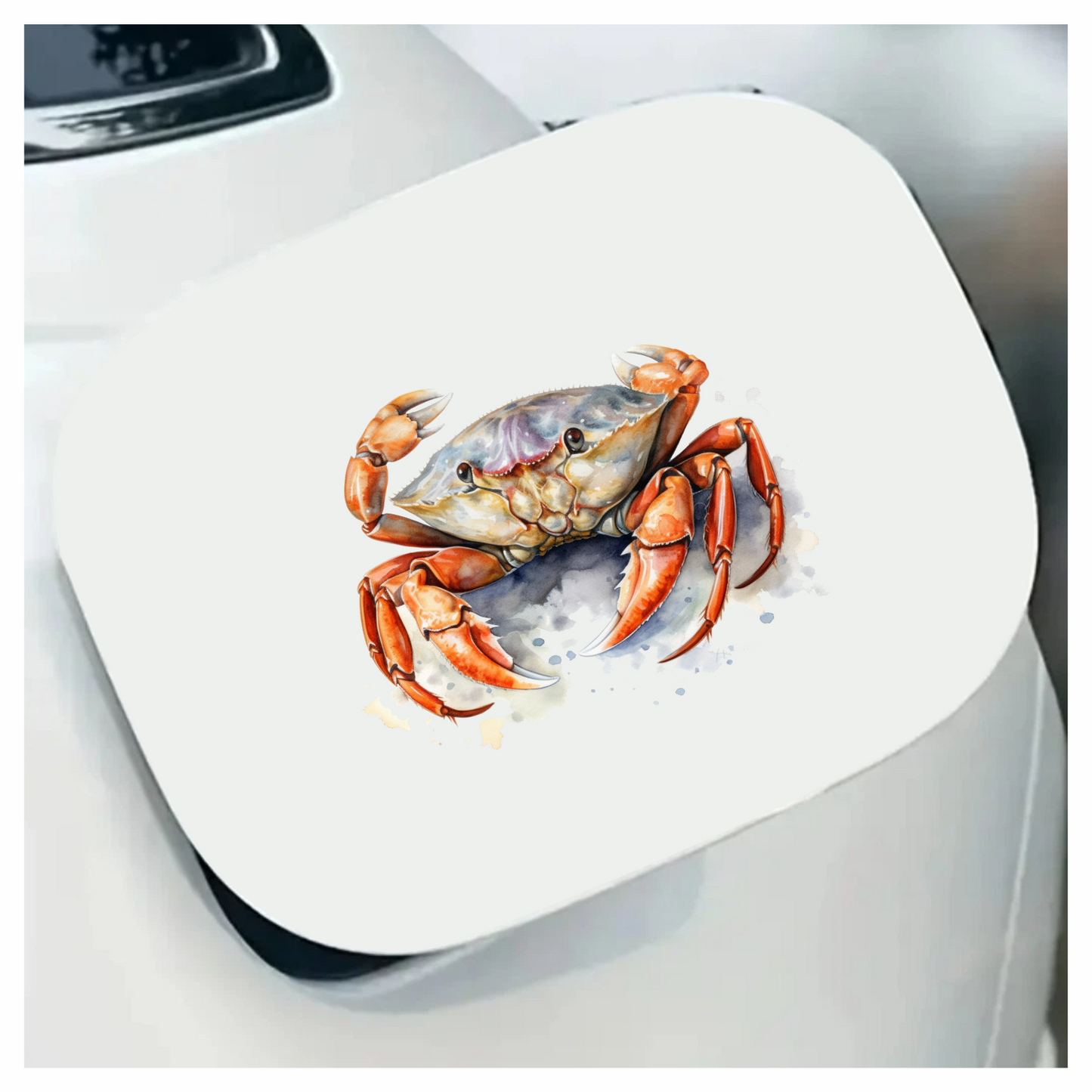 Crab Orange Watercolor Ocean Vinyl Sticker Decal