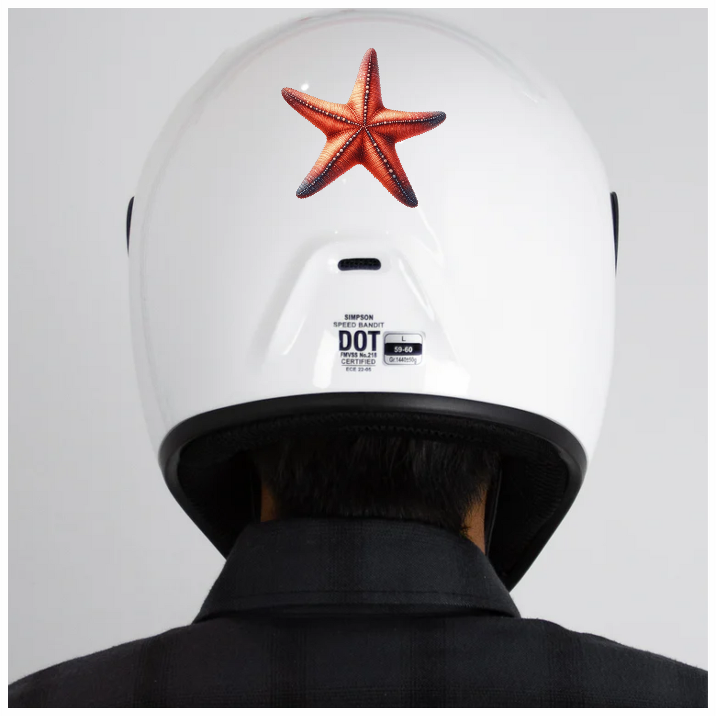 Red Starfish Vinyl Sticker Decal