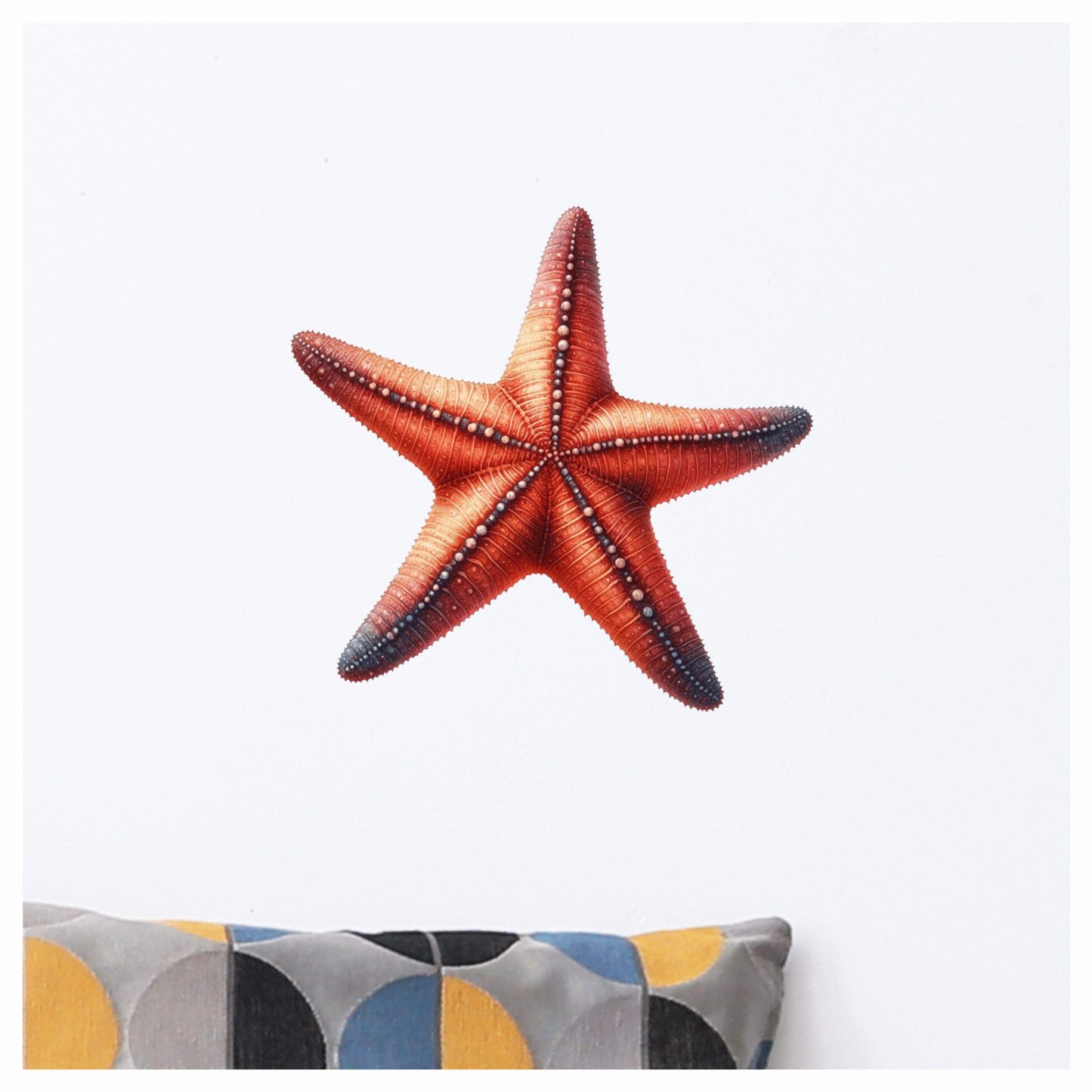Red Starfish Vinyl Sticker Decal
