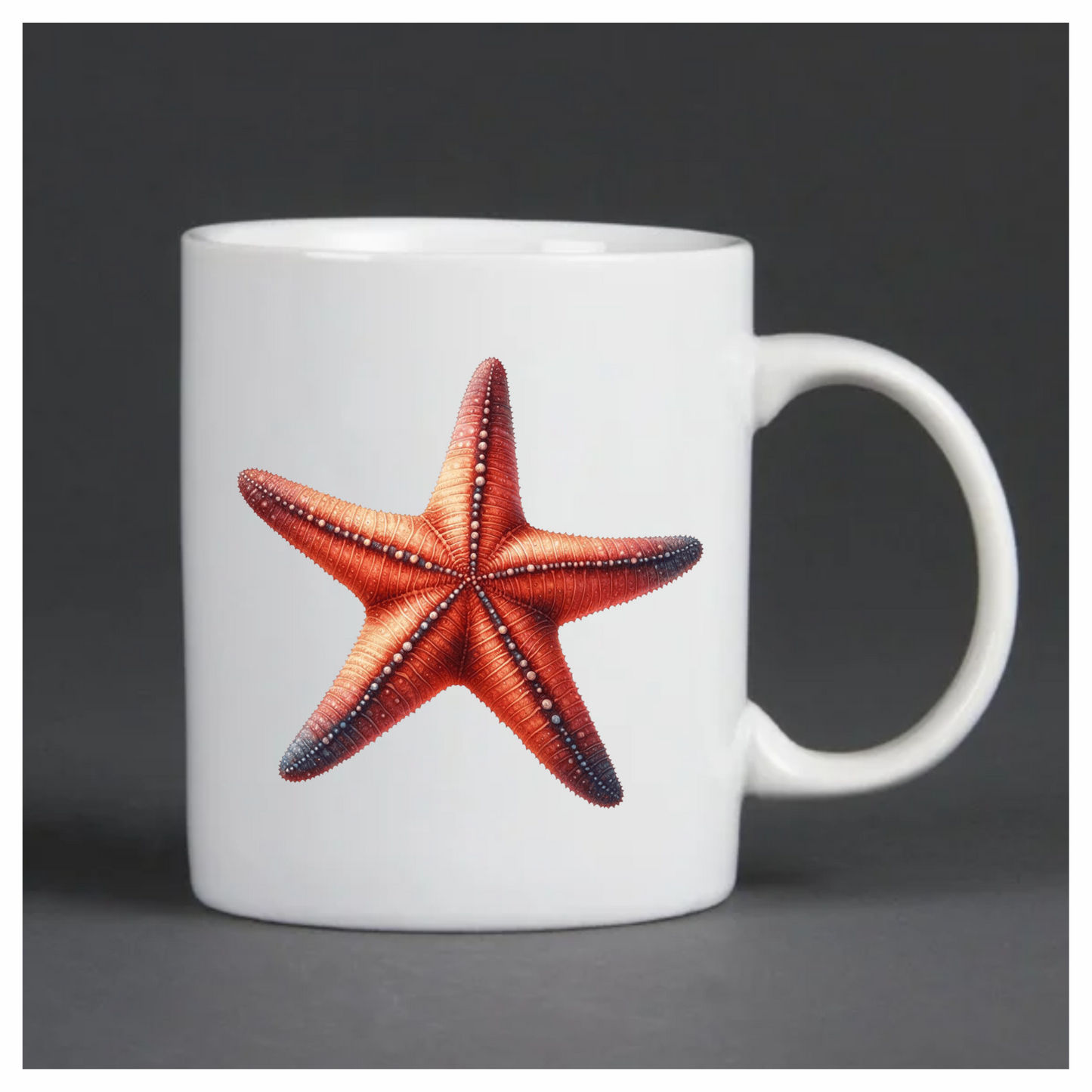 Red Starfish Vinyl Sticker Decal