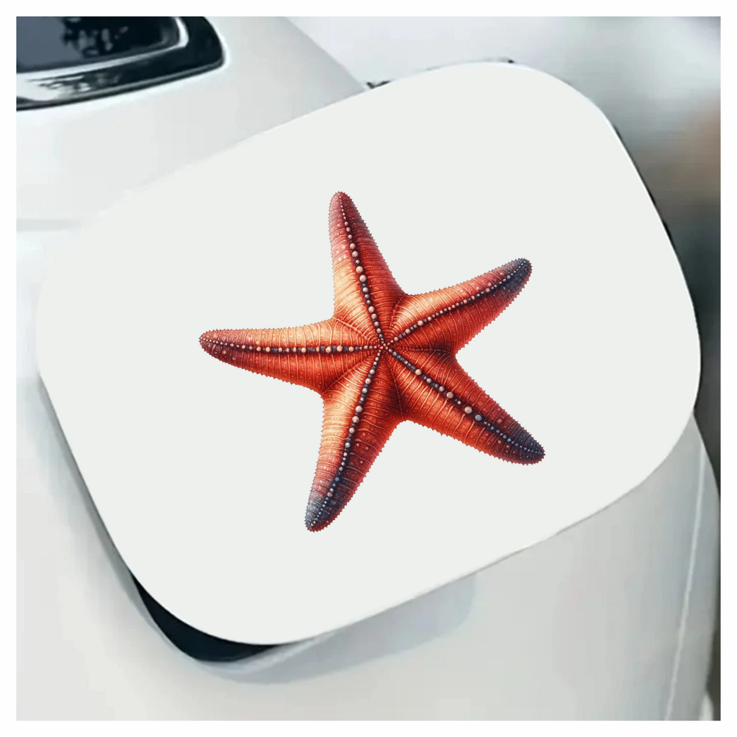 Red Starfish Vinyl Sticker Decal