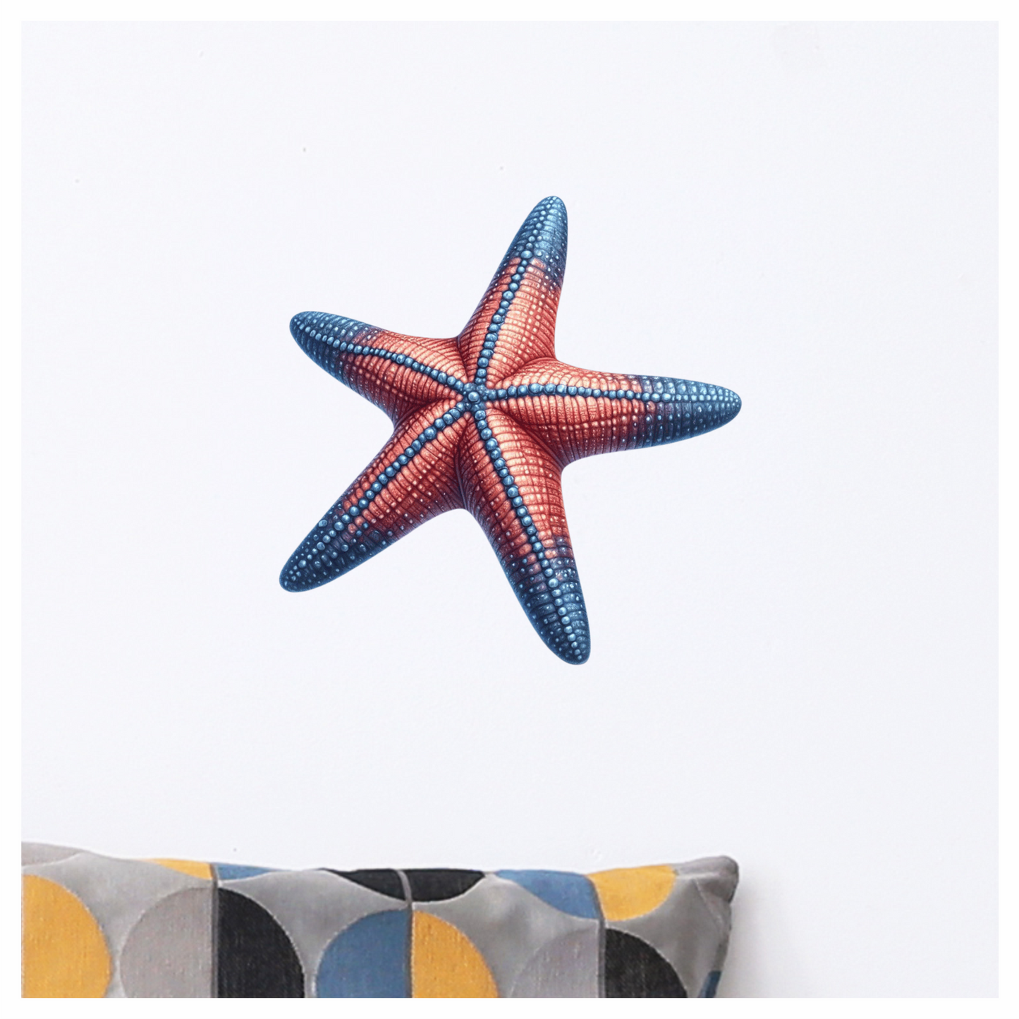 Starfish Red Blue Vinyl Sticker Decal