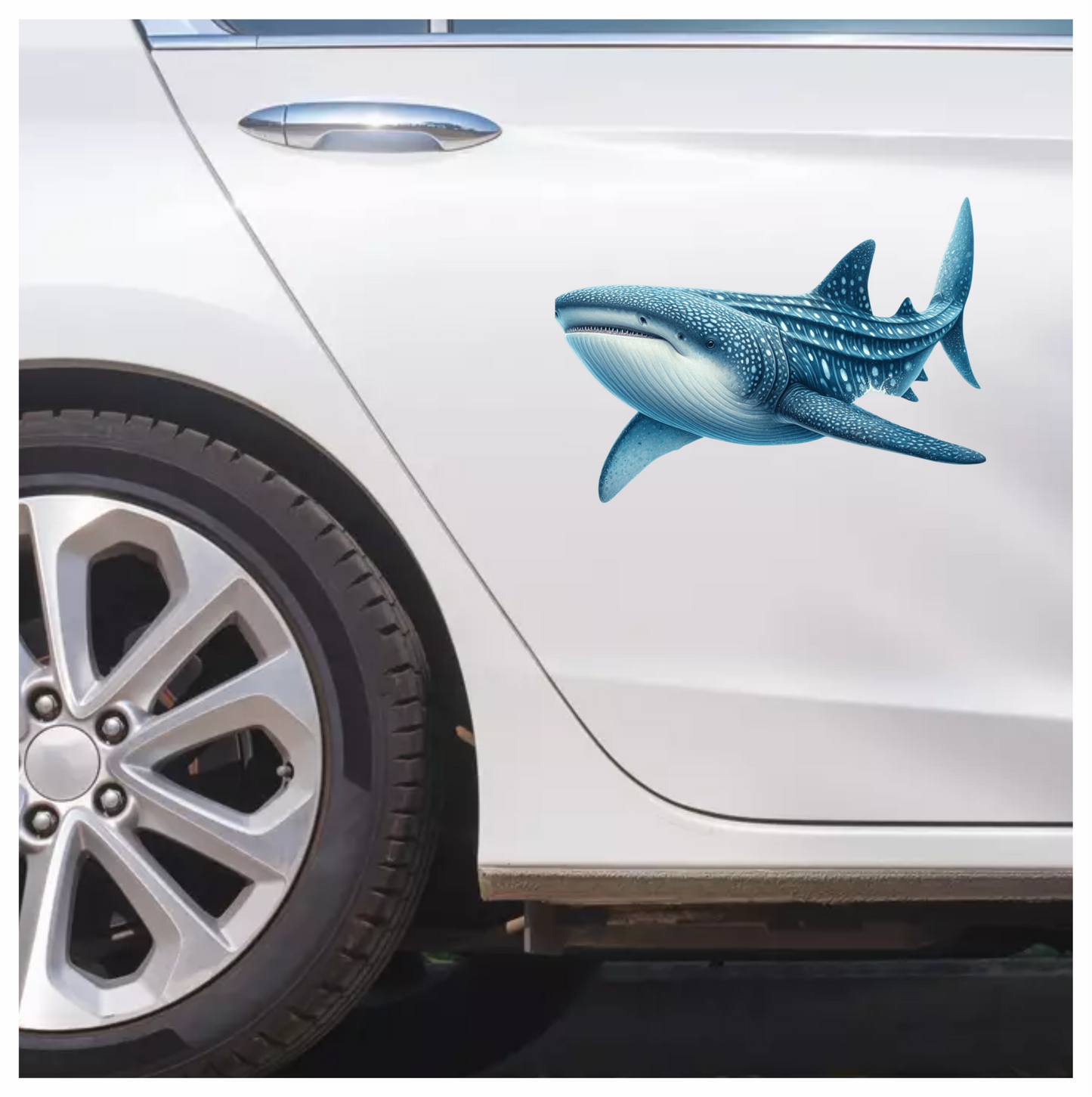 Whale Blue Whale Shark Large Ocean Vinyl Sticker Decal