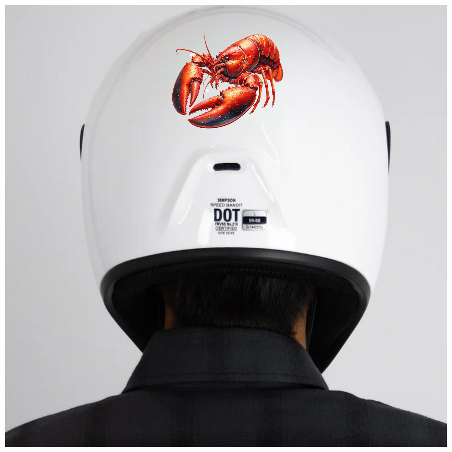Red Lobster Crawling Vinyl Sticker Decal