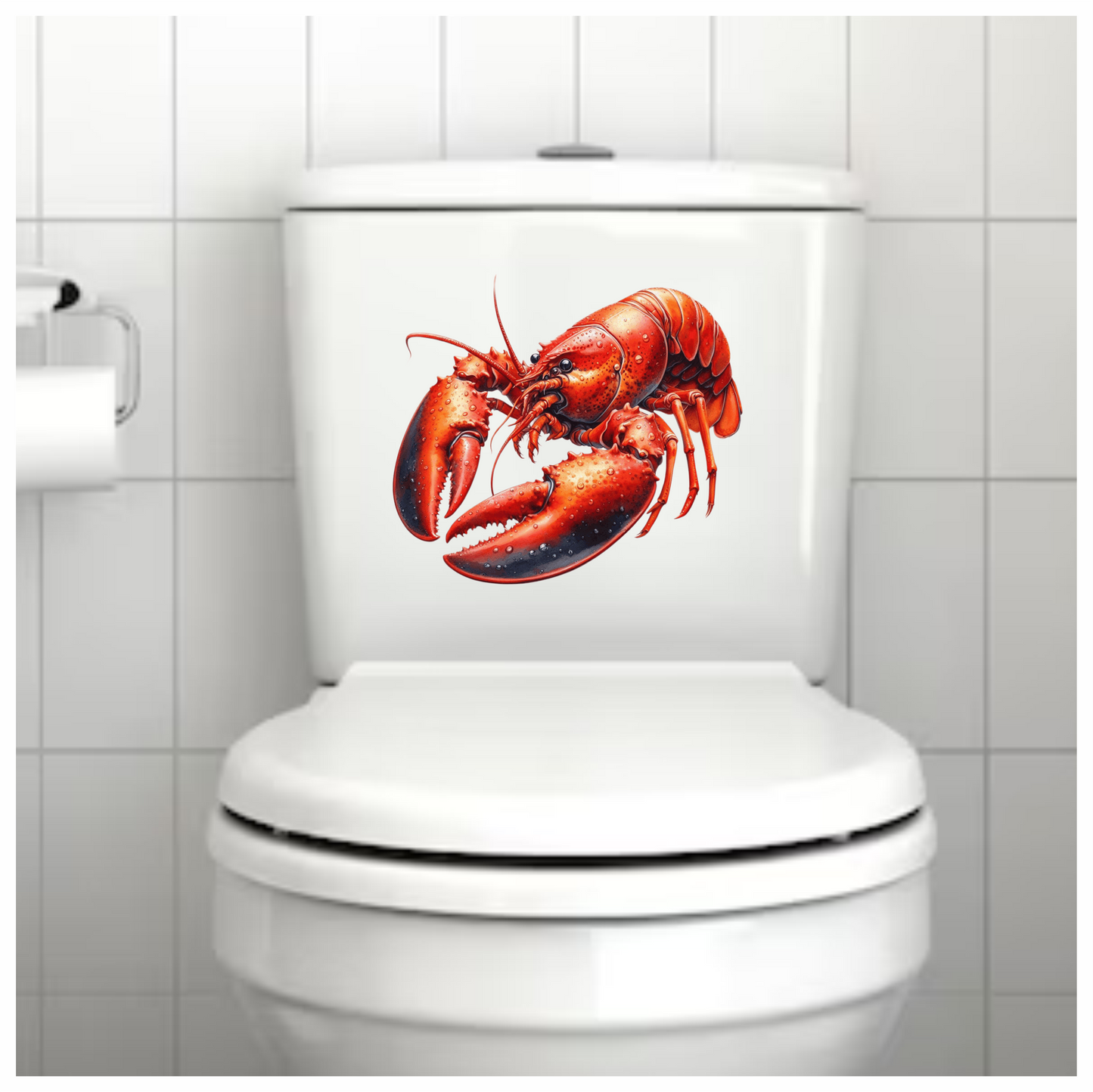 Red Lobster Crawling Vinyl Sticker Decal