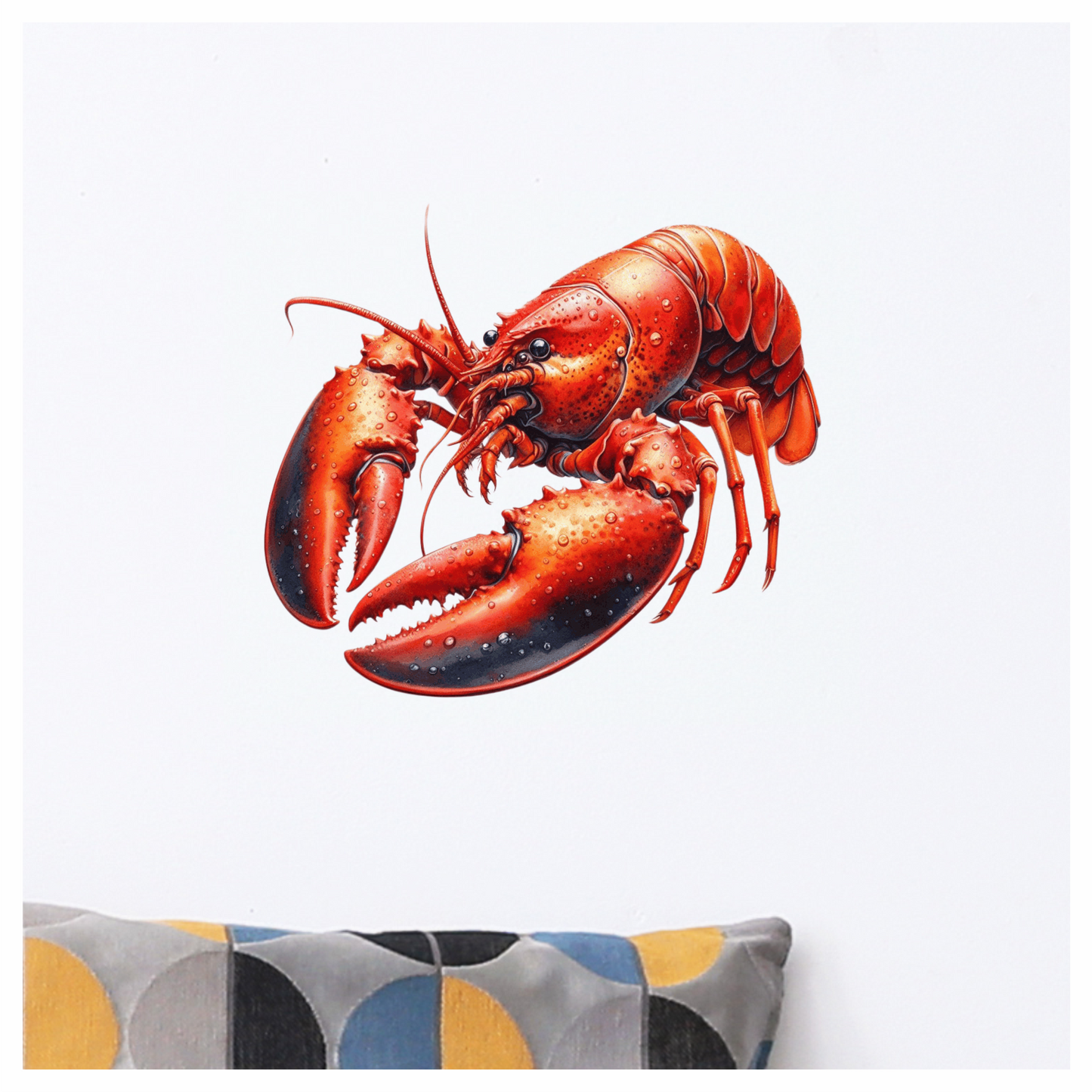 Red Lobster Crawling Vinyl Sticker Decal