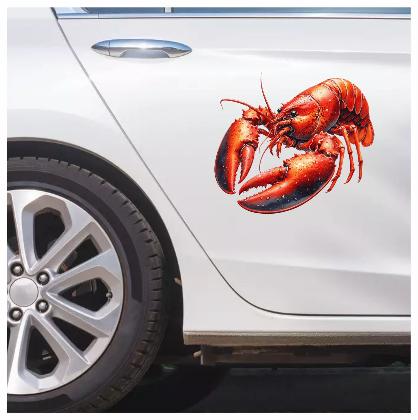 Red Lobster Crawling Vinyl Sticker Decal
