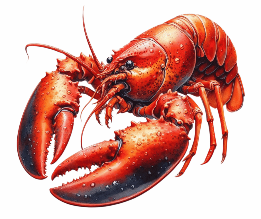 Red Lobster Crawling Vinyl Sticker Decal