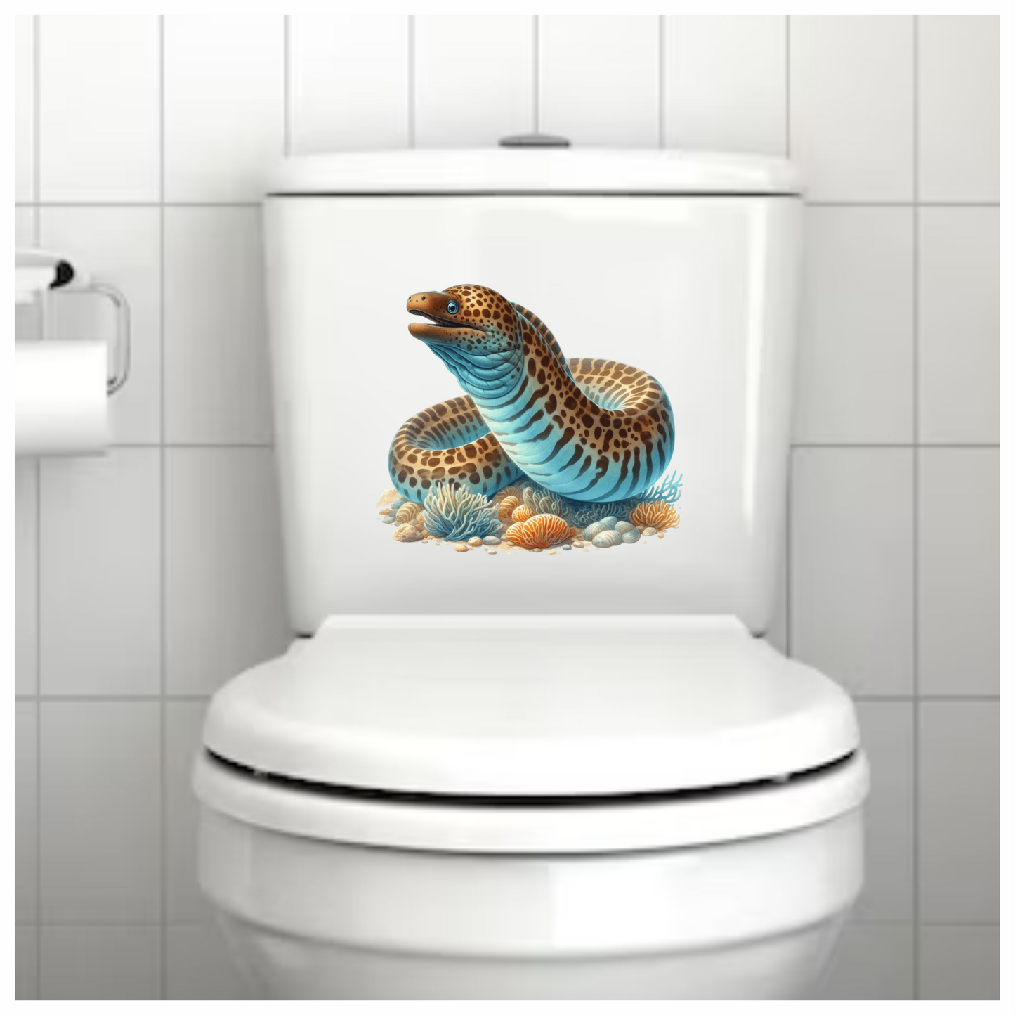 Blue Eel Fish Coral Reef Vinyl Sticker Decal