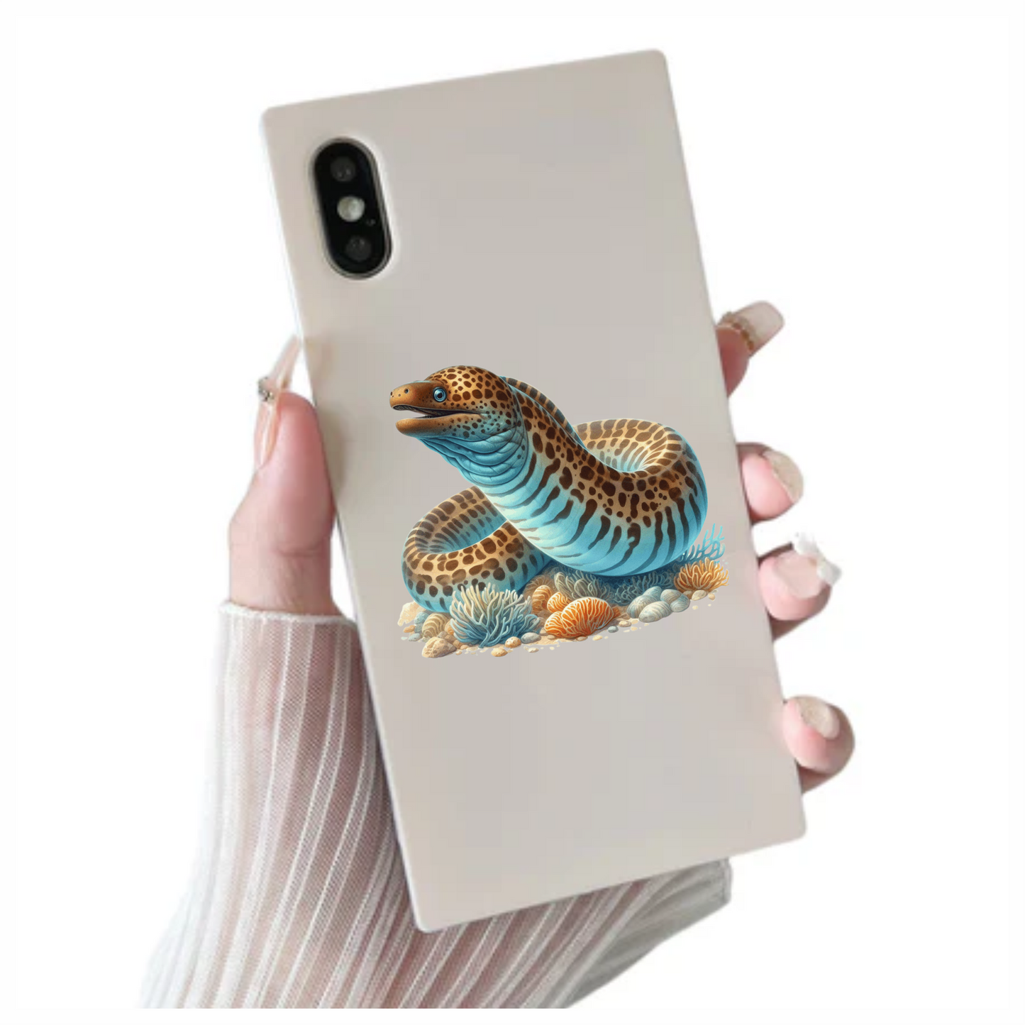 Blue Eel Fish Coral Reef Vinyl Sticker Decal