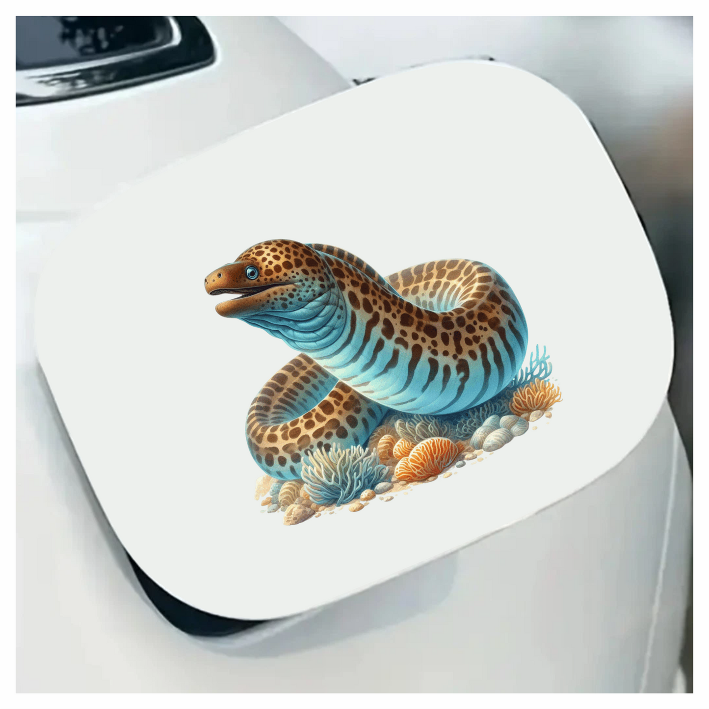 Blue Eel Fish Coral Reef Vinyl Sticker Decal