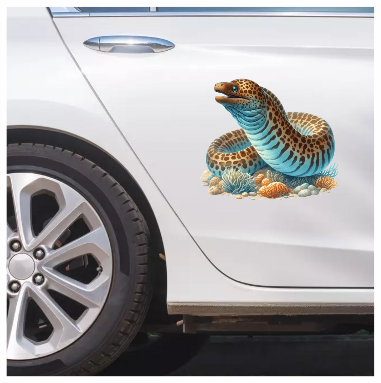 Blue Eel Fish Coral Reef Vinyl Sticker Decal