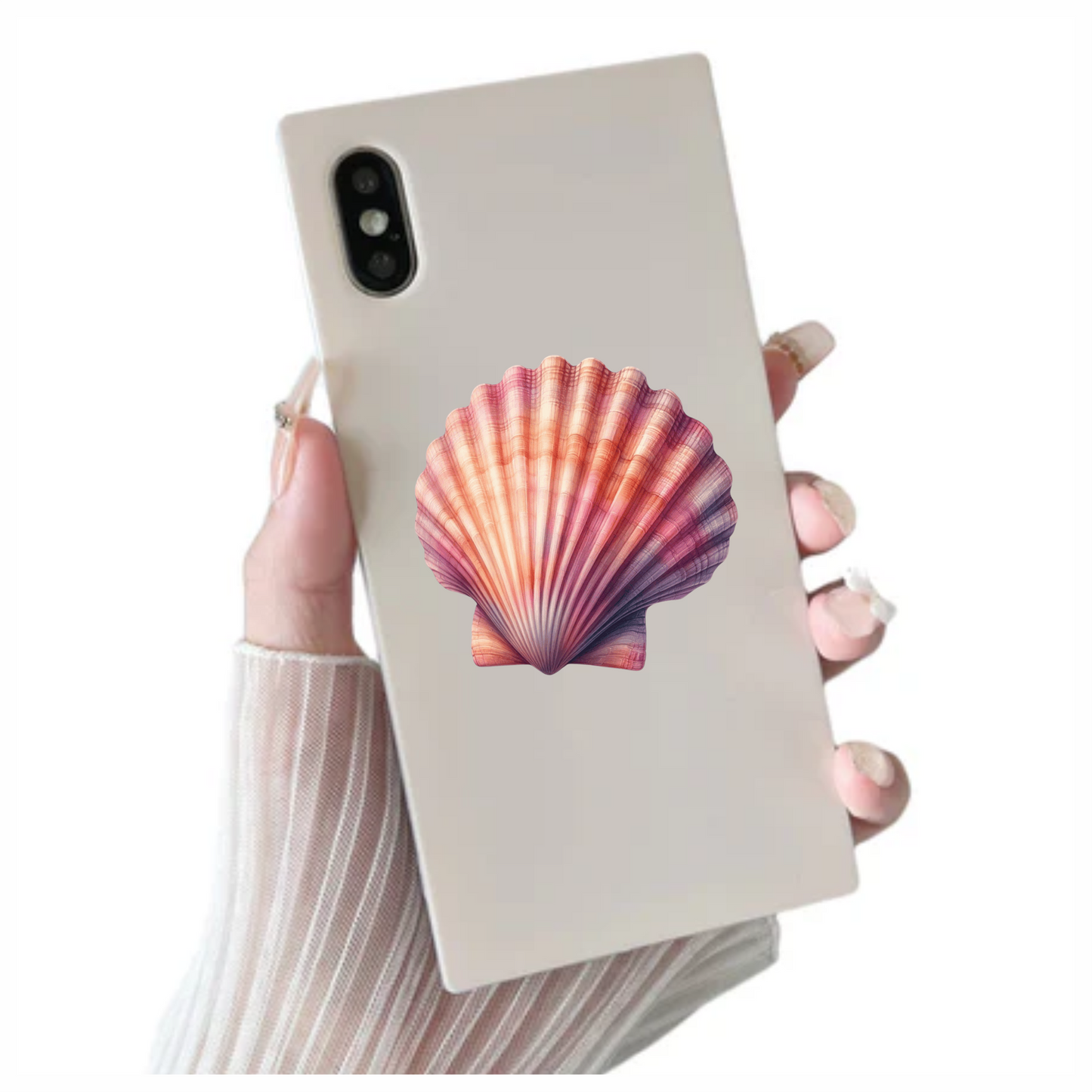 Shell Pink Color Vinyl Sticker Decal
