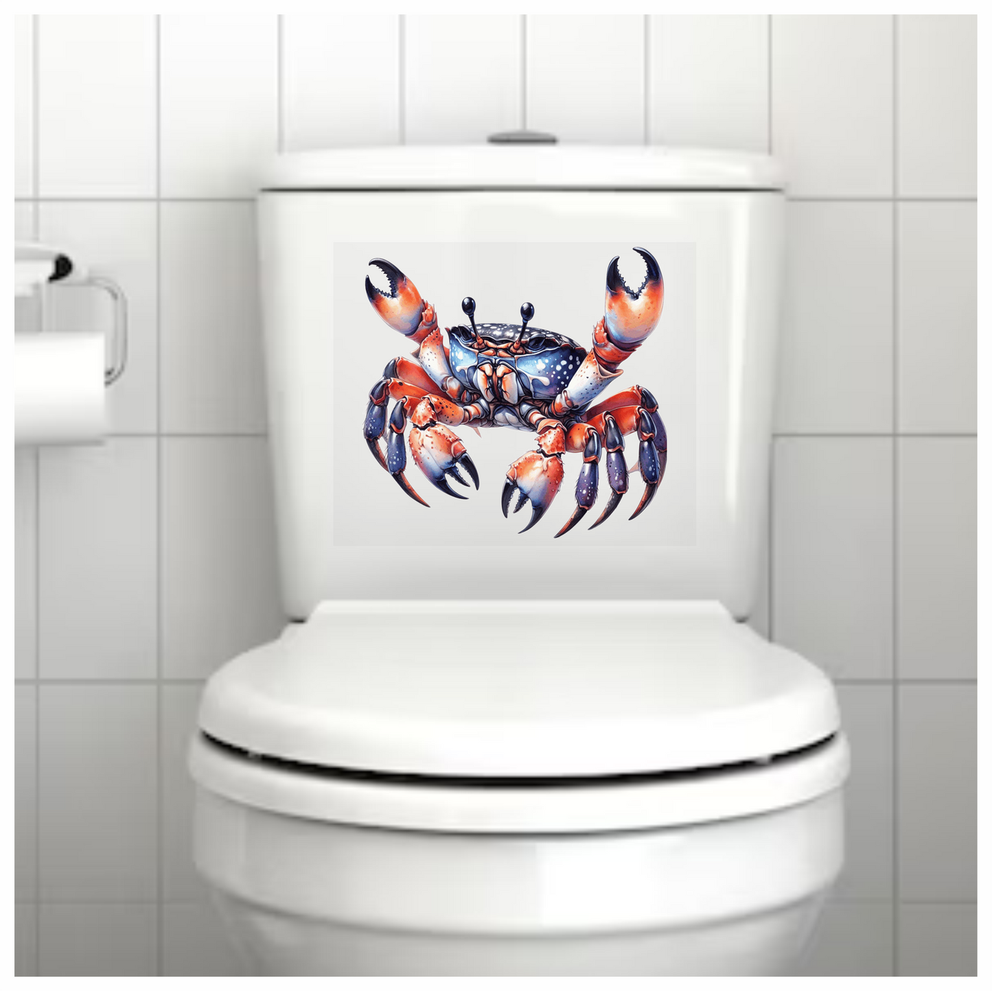 Crab Orange Blue Marine Vinyl Sticker Decal