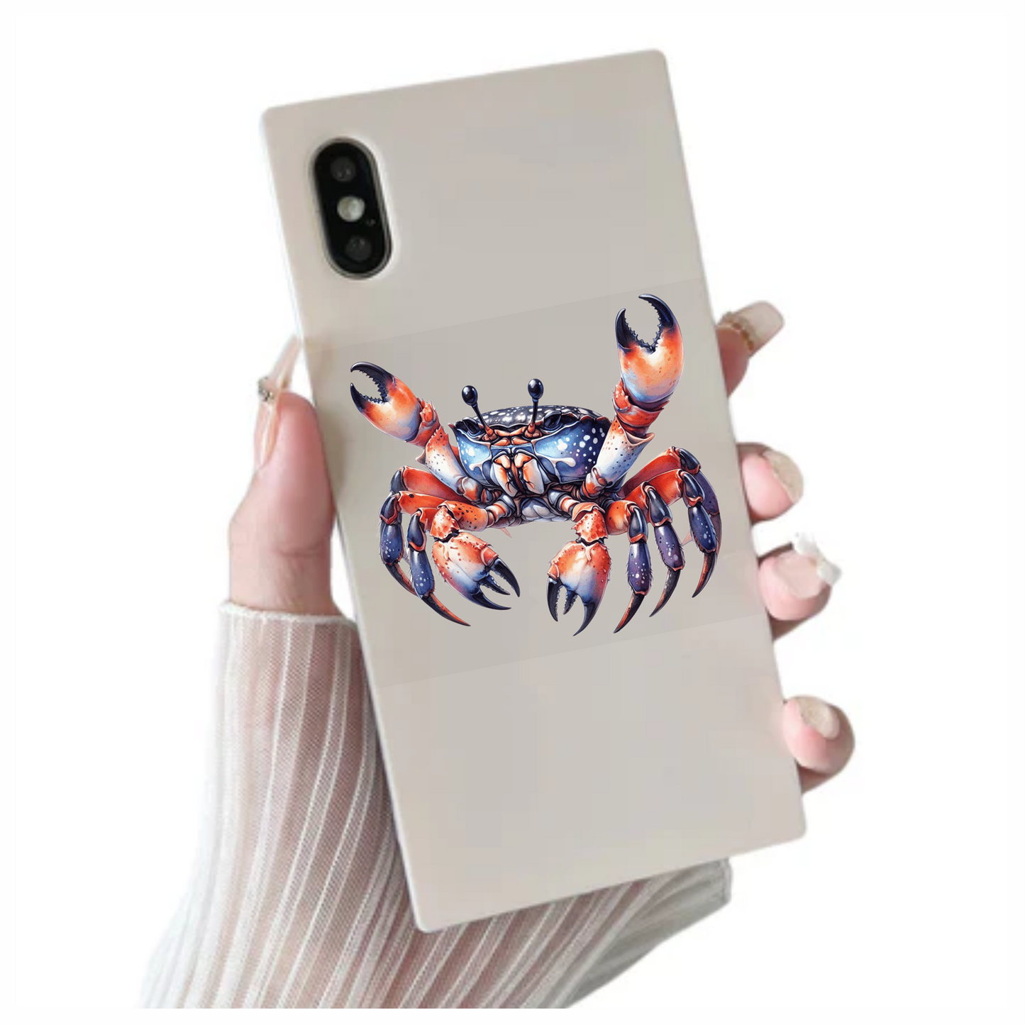Crab Orange Blue Marine Vinyl Sticker Decal