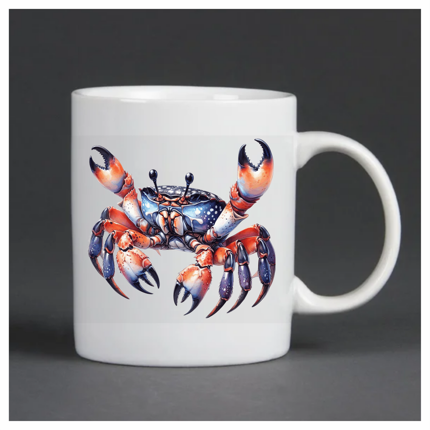 Crab Orange Blue Marine Vinyl Sticker Decal